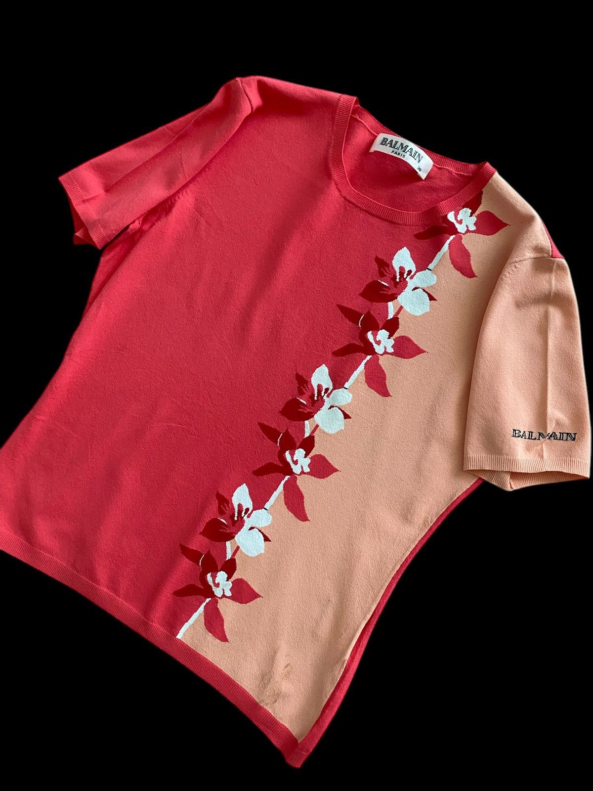 Balmain × Designer BALMAIN FLOWERS PINK SHIRT Size M / US 6-8 / IT 42-44 - 1 Thumbnail