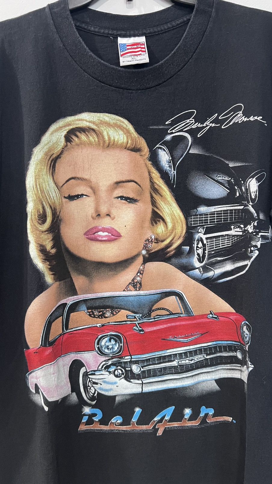 Band Tees × Vintage ‘90s Marilyn Monroe with a 1957 Chevrolet Bel Air Size XL Size US XL / EU 56 / 4 - 2 Thumbnail