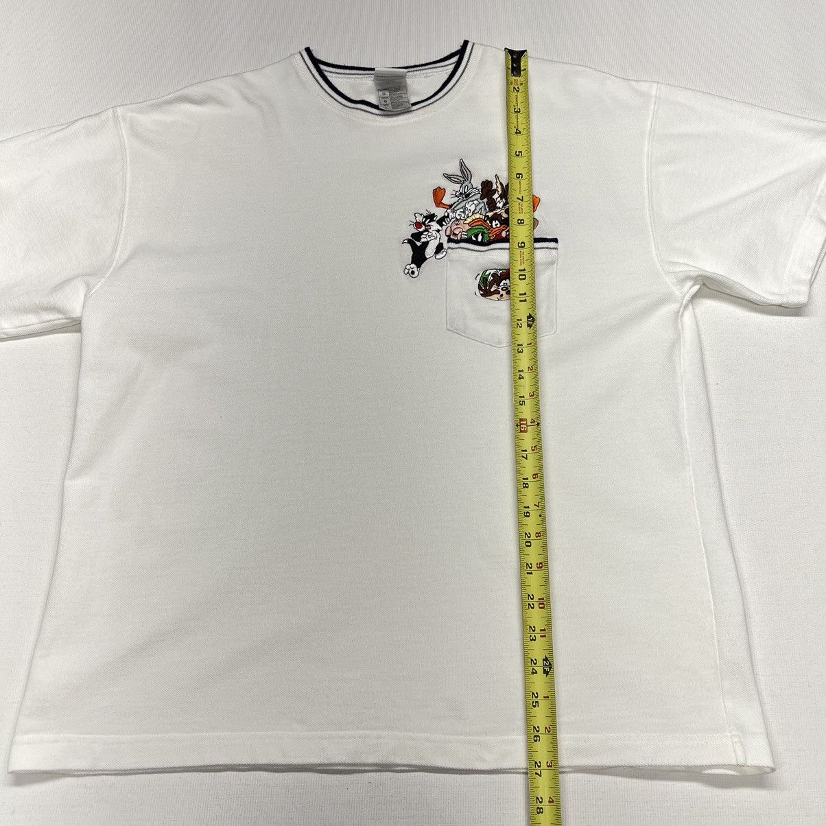 Vintage × Warner Bros VTG Looney Tunes Shirt White Warner Bros Pocket Embroidered Size US L / EU 52-54 / 3 - 15 Thumbnail
