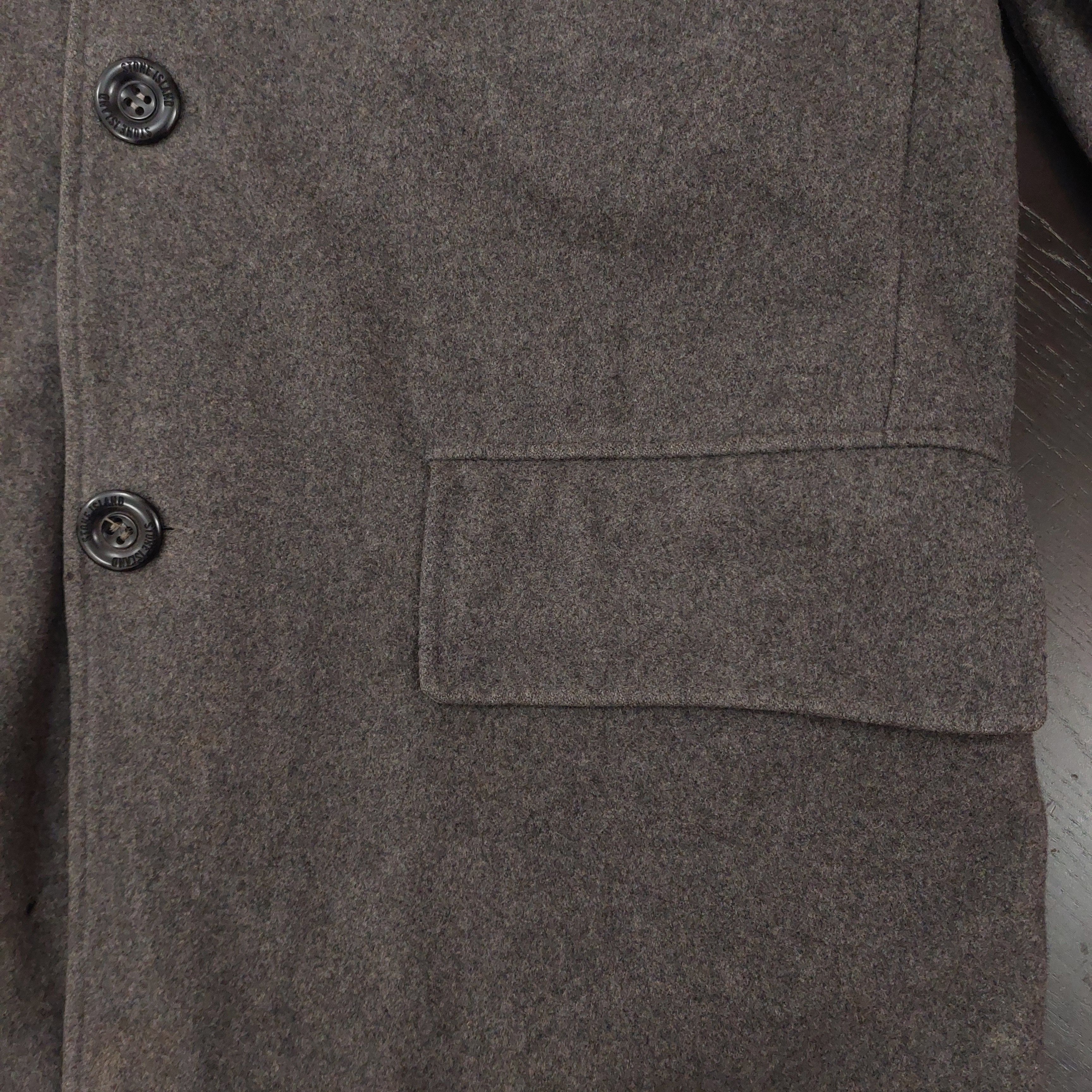 Stone Island Stone Island Vintage Wool field Jacket Grey XL green badge Size US XL / EU 56 / 4 - 8 Thumbnail