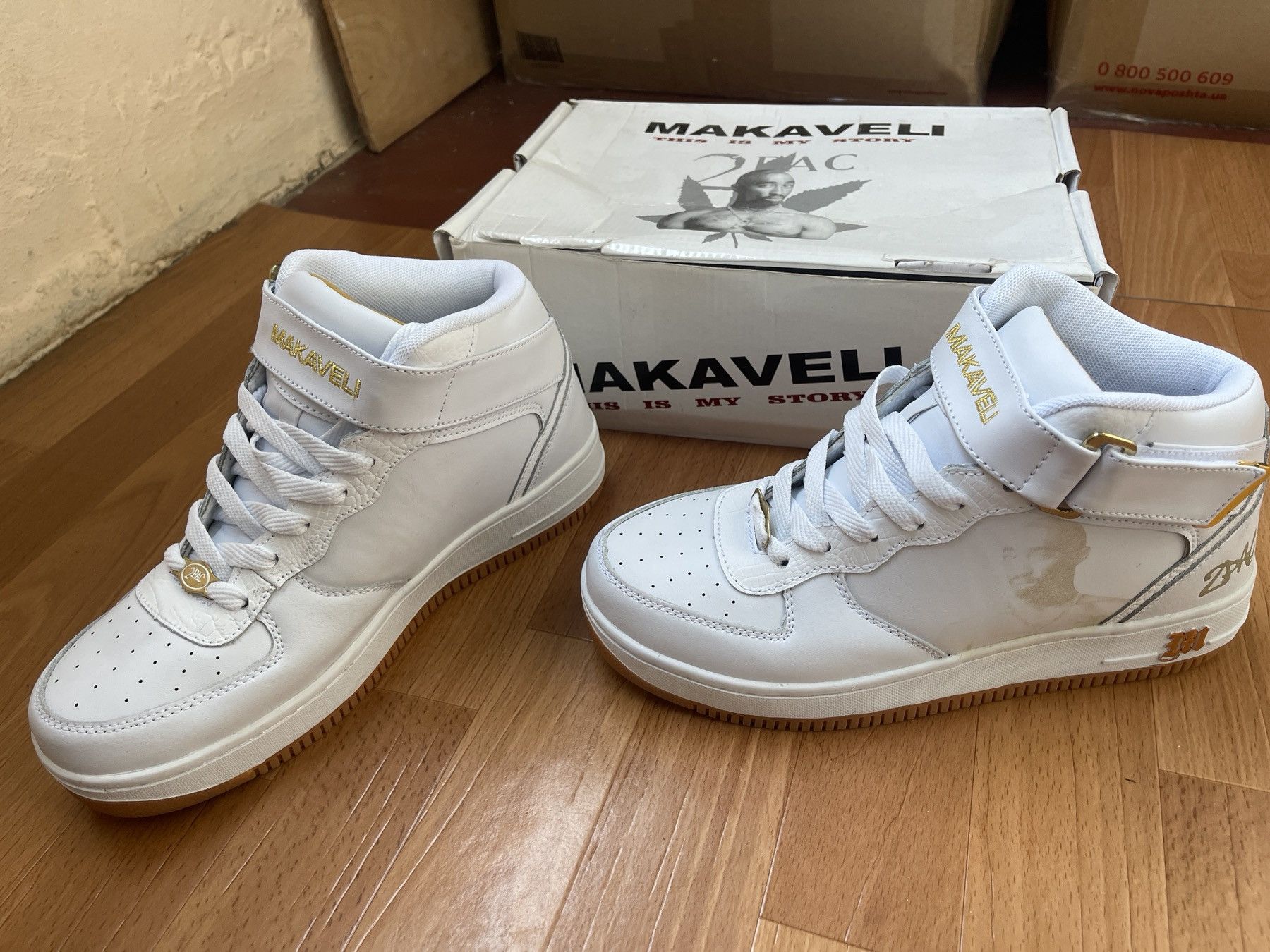 Makaveli MAKAVELI Branded sneakers, 2Pac shoes, Hi Top vintage US 9 Size US 9 / EU 42 - 4 Thumbnail