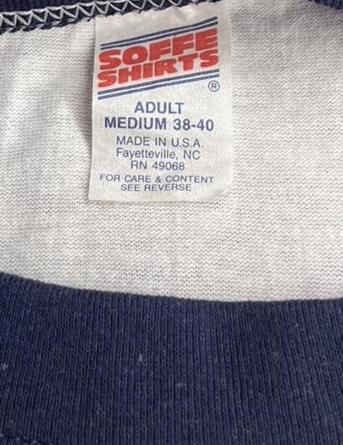 Soffe Vtg 90s SOFFE US NAVY RingerTee Single Stitch Made in USA M Size US L / EU 52-54 / 3 - 6 Thumbnail