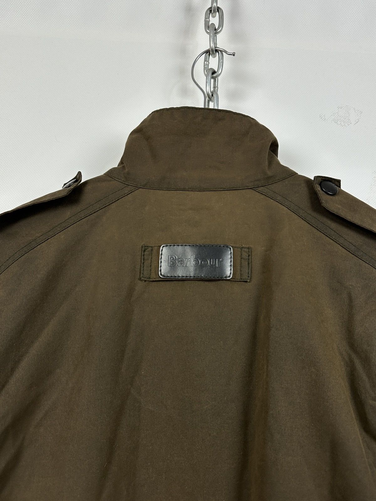 Barbour Barbour Trooper Olive Green Waxed Coat Jacket Size US M / EU 48-50 / 2 - 19 Thumbnail