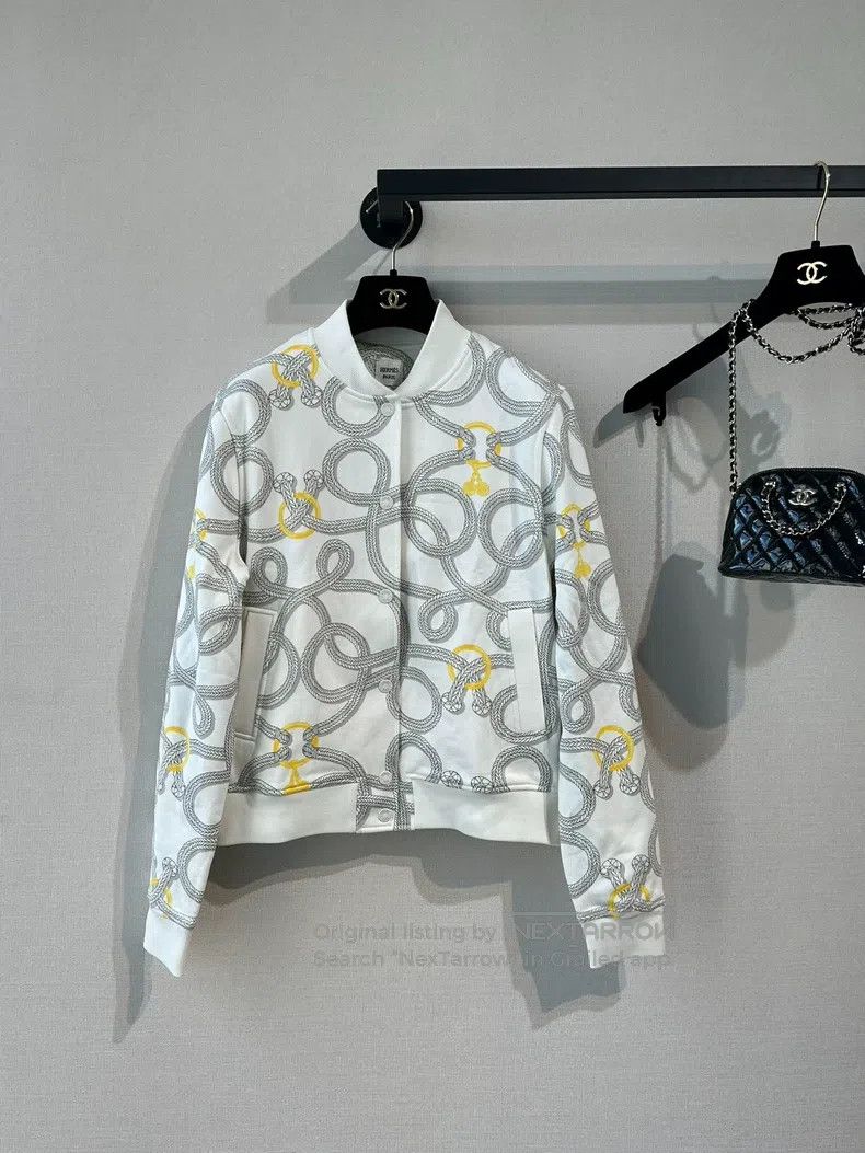 Hermes Hermes Ladies' new print jacket coat, pure cotton material Size XS / US 0-2 / IT 36-38 - 1 Thumbnail