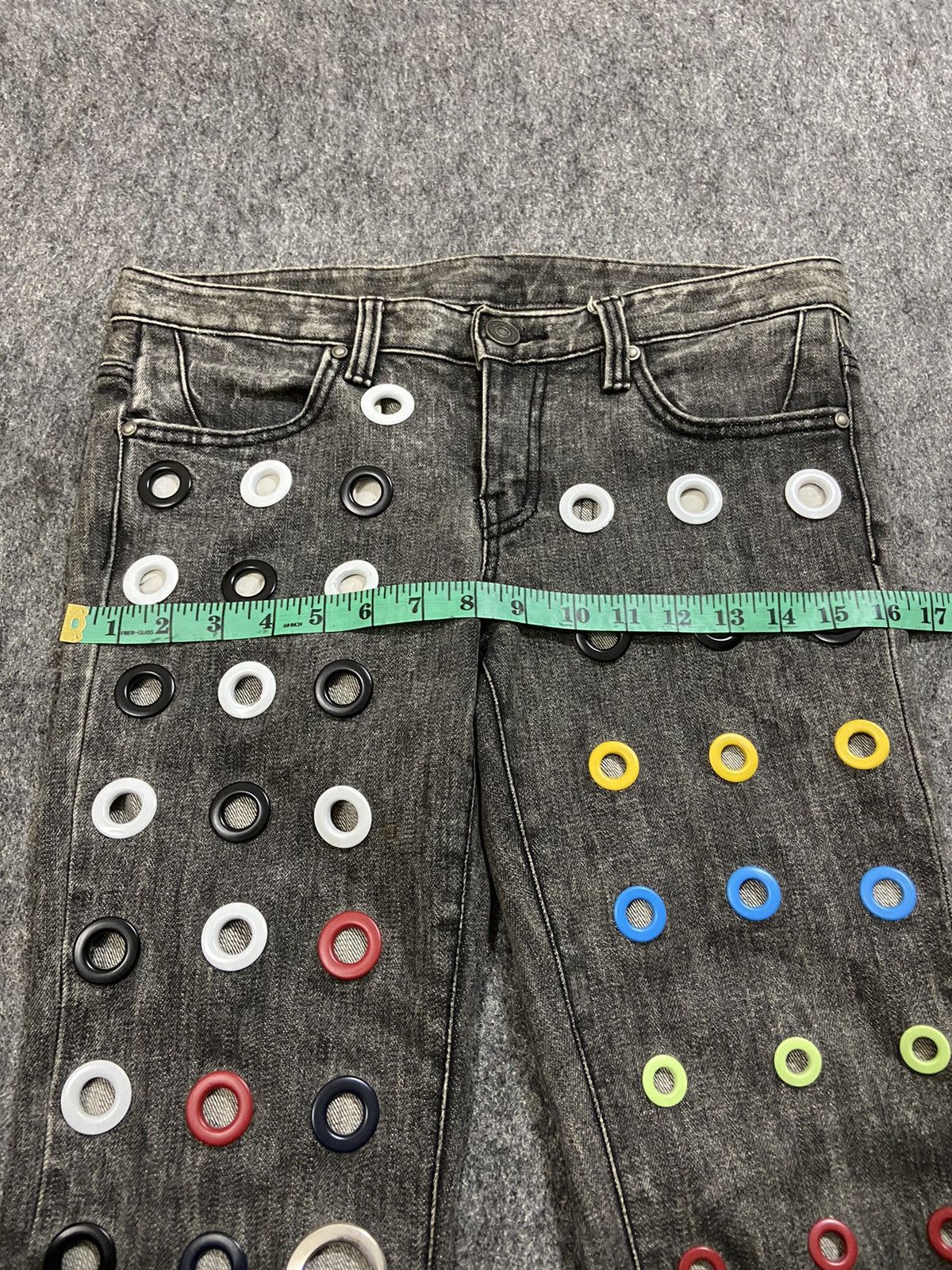 If Six Was Nine × Le Grande Bleu (L.G.B.) Vintage y2k anothershop denim pants with pin hole Size 29" - 10 Thumbnail