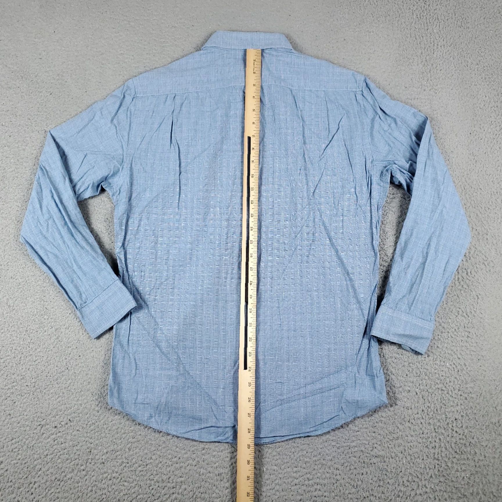 Nautica Nautica Shirt Mens 15 Blue Plaid Button Up Long Sleeve Size 40R - 4 Thumbnail