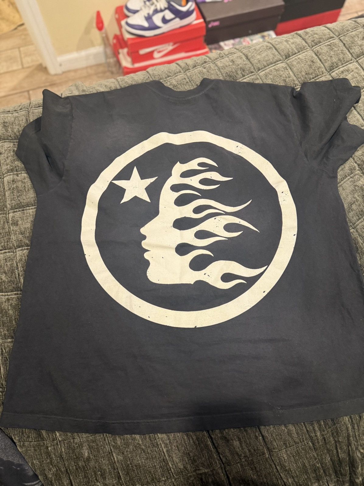 HELLSTAR Hellstar “Flame Face Logo” T-Shirt (Black / white Print Size US XXL / EU 58 / 5 - 3 Thumbnail