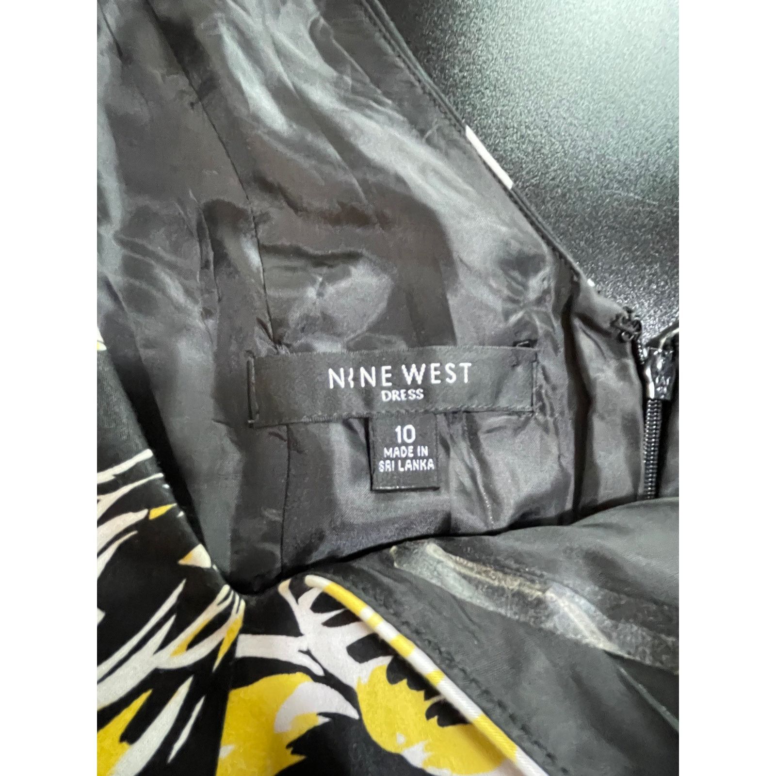 Nine West Nine West Yellow and Black Sleeveless Dress Size 10 Size L / US 10 / IT 46 - 3 Thumbnail