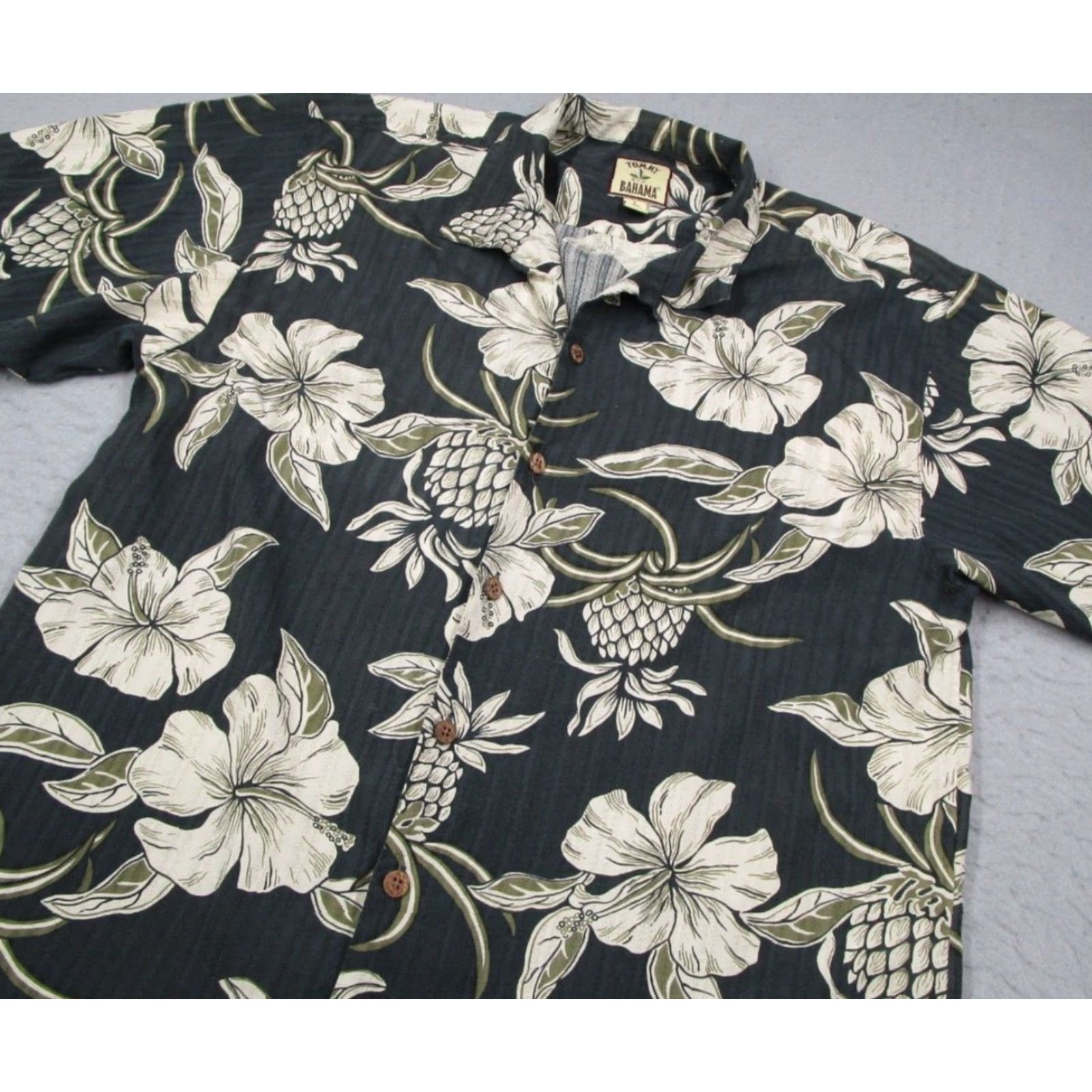 Tommy Bahama VINTAGE Tommy Bahama Shirt Men Large Black Silk Button Up Hibiscus Hawaiian Tiki Size US L / EU 52-54 / 3 - 2 Thumbnail