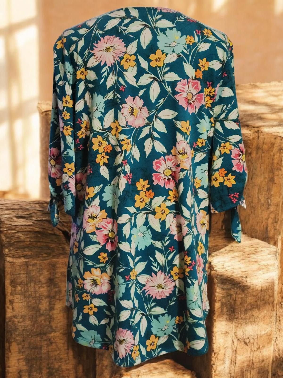 Loop & Weft West Loop XL Floral Print Tunic Top Size XL / US 12-14 / IT 48-50 - 5 Thumbnail