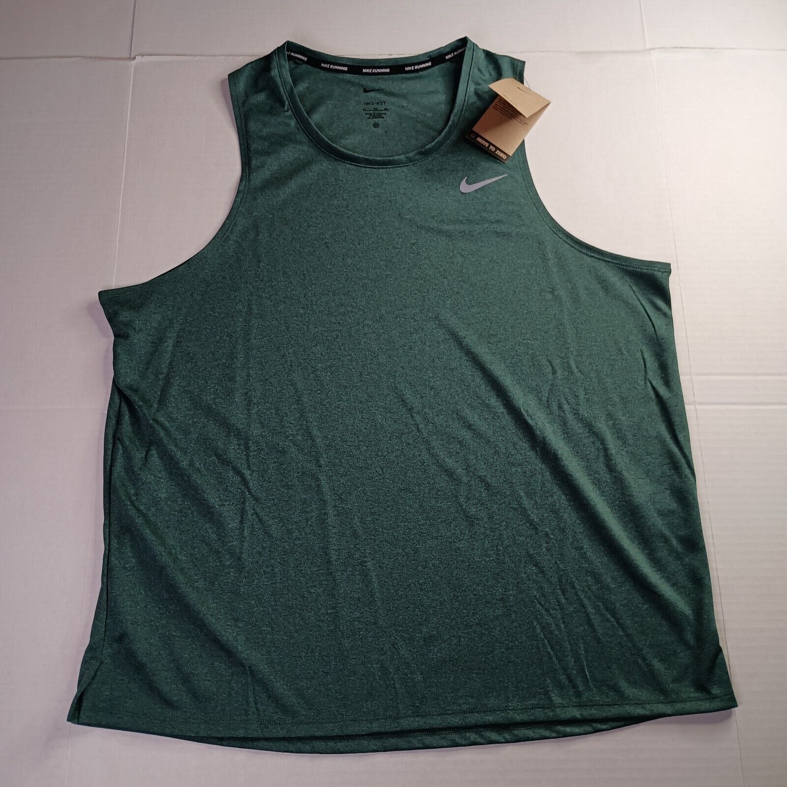 Nike Nike Men's Dri-FIT Miler Tank Top Running Green Size XL Size US XL / EU 56 / 4 - 1 Thumbnail