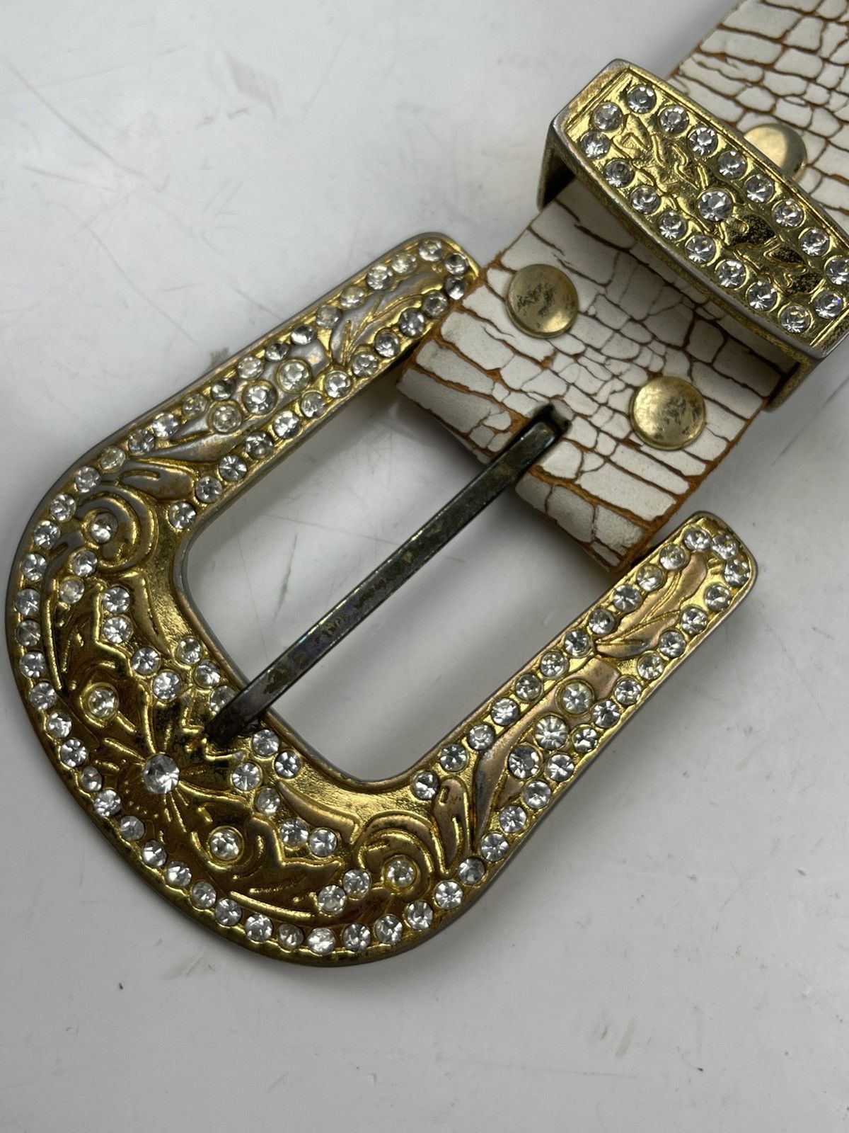 Other distressed studded leather belt tc33 Size 36 - 11 Thumbnail