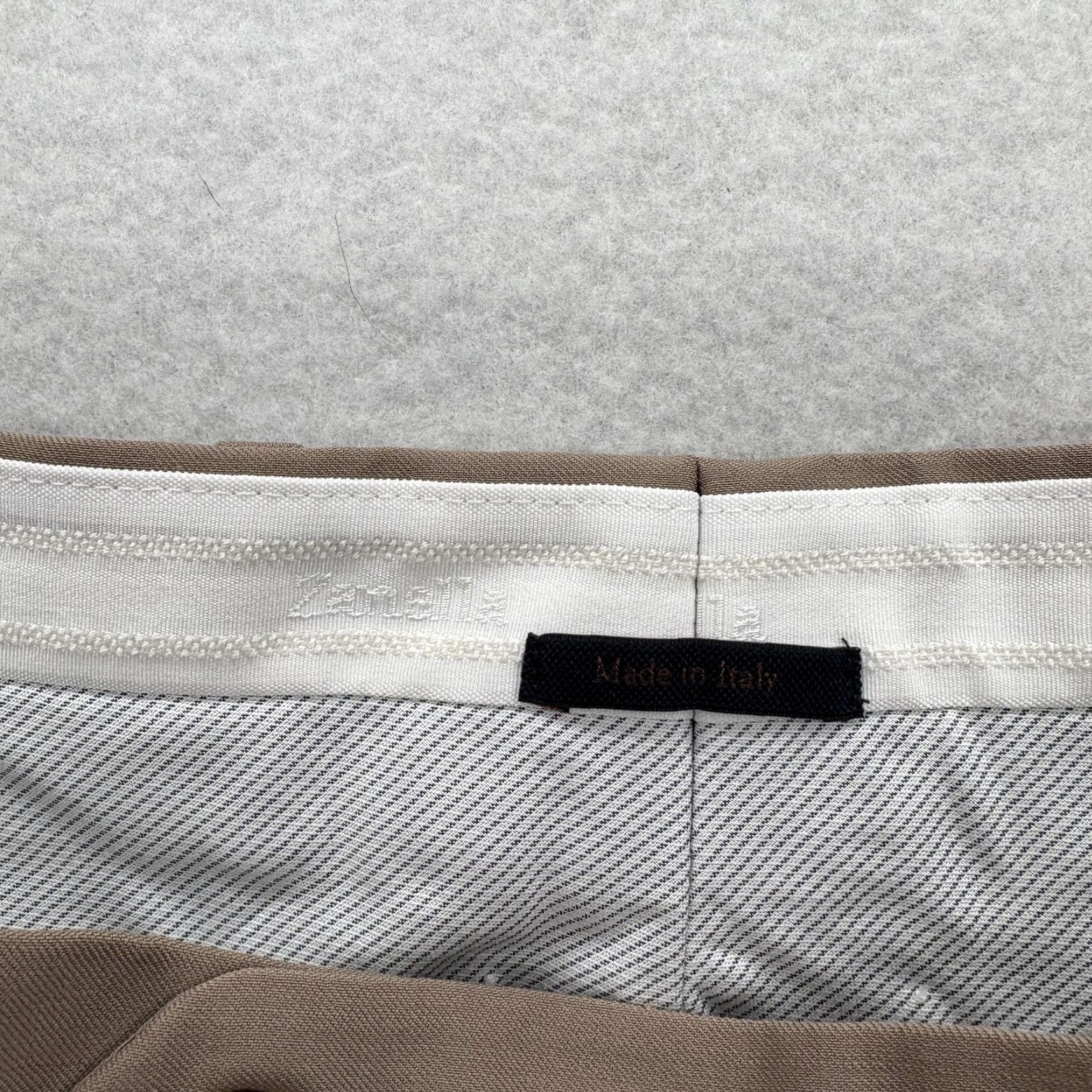Zanella Zanella Dress Pants Mens 36 Short Brown Devon Wool Flat Front Trousers Italy Size US 36 / EU 52 - 3 Thumbnail