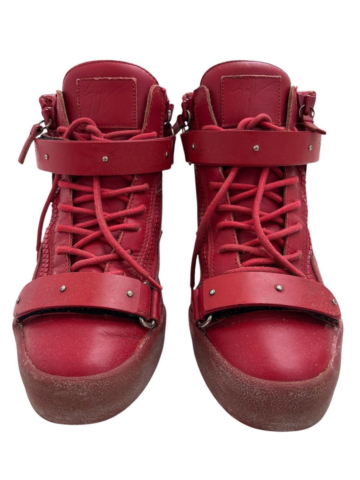 Giuseppe Zanotti Metal Strap Hi-Top Sneakers Size US 8 / EU 41 - 2 Thumbnail