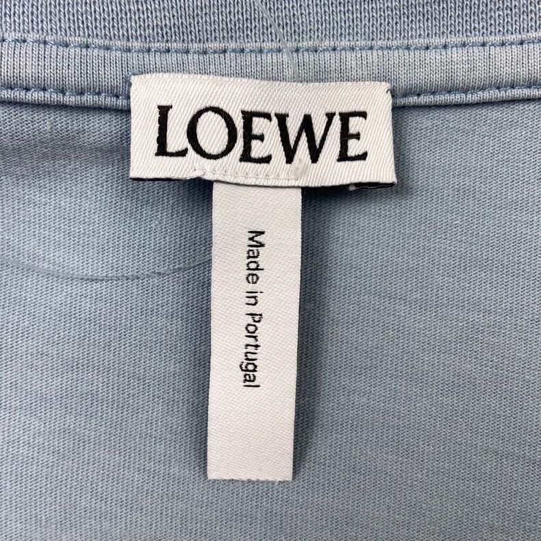 Loewe LOEWE Blue embroidered logo short sleeve T-shirt Size L / US 10 / IT 46 - 5 Thumbnail