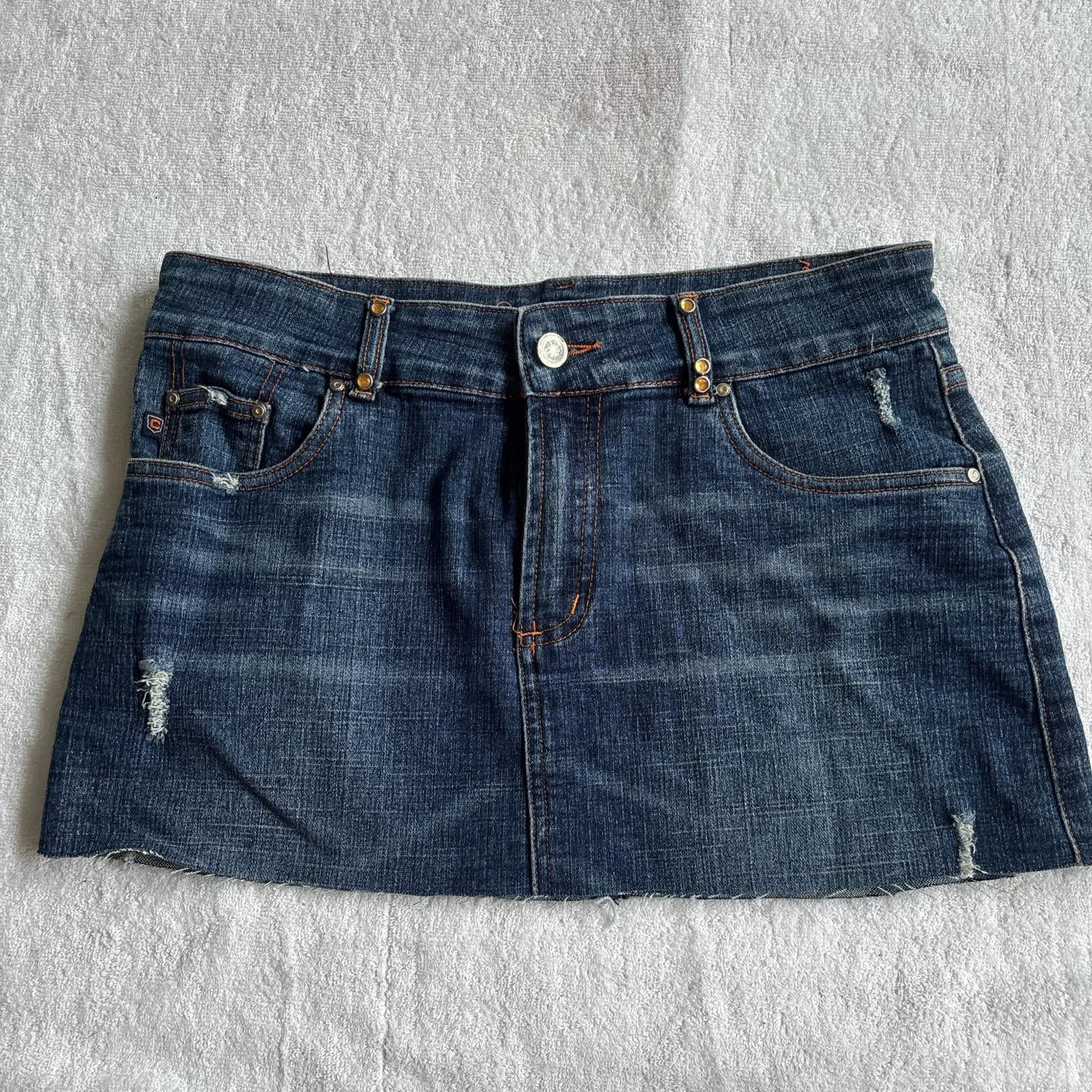 Other y2k vintage denim studded mini skirt Size 30" / US 8 / IT 44 - 3 Thumbnail