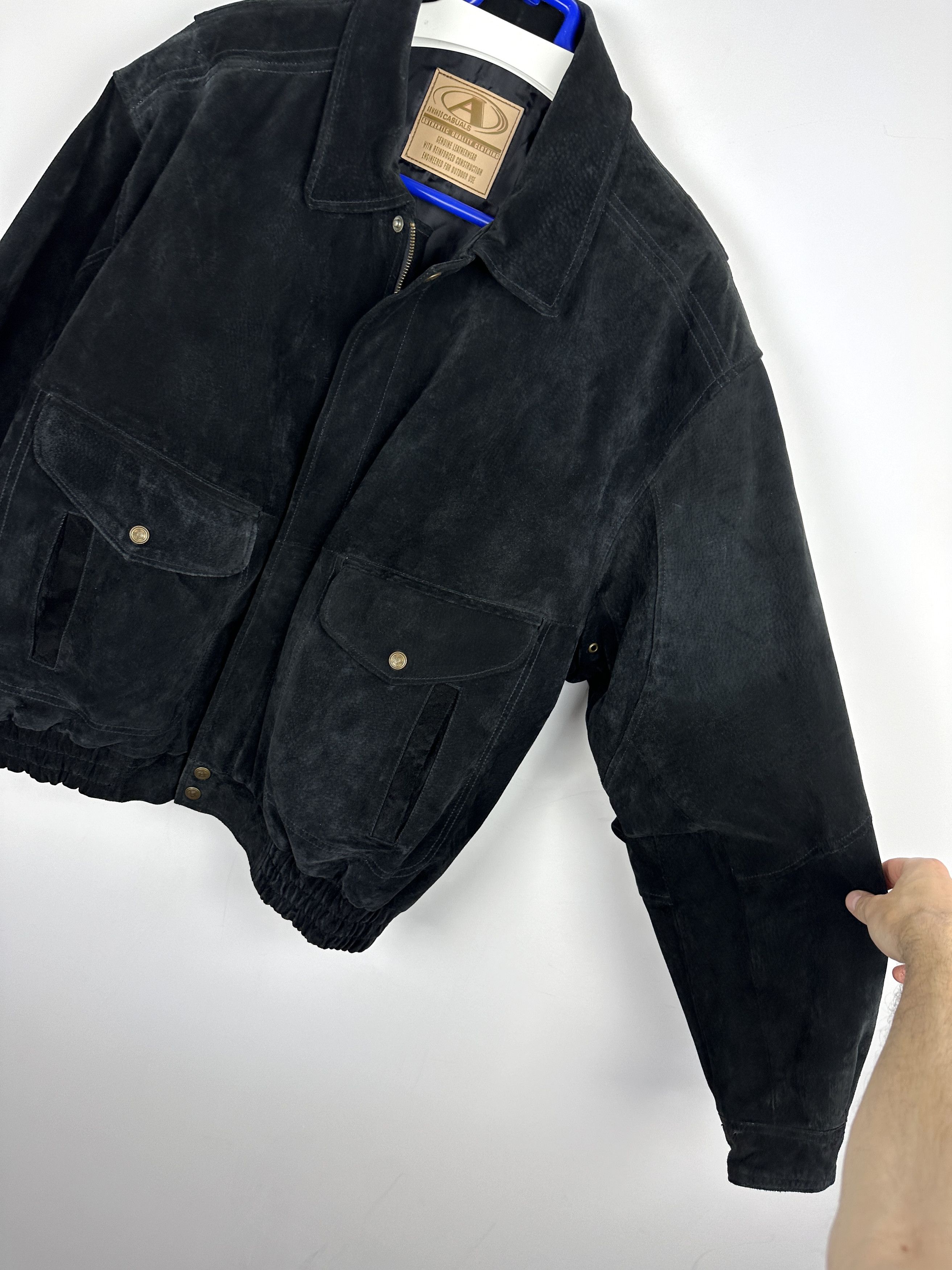 Vintage Vintage men leather bomber jacket oversize boxy Size US L / EU 52-54 / 3 - 4 Thumbnail