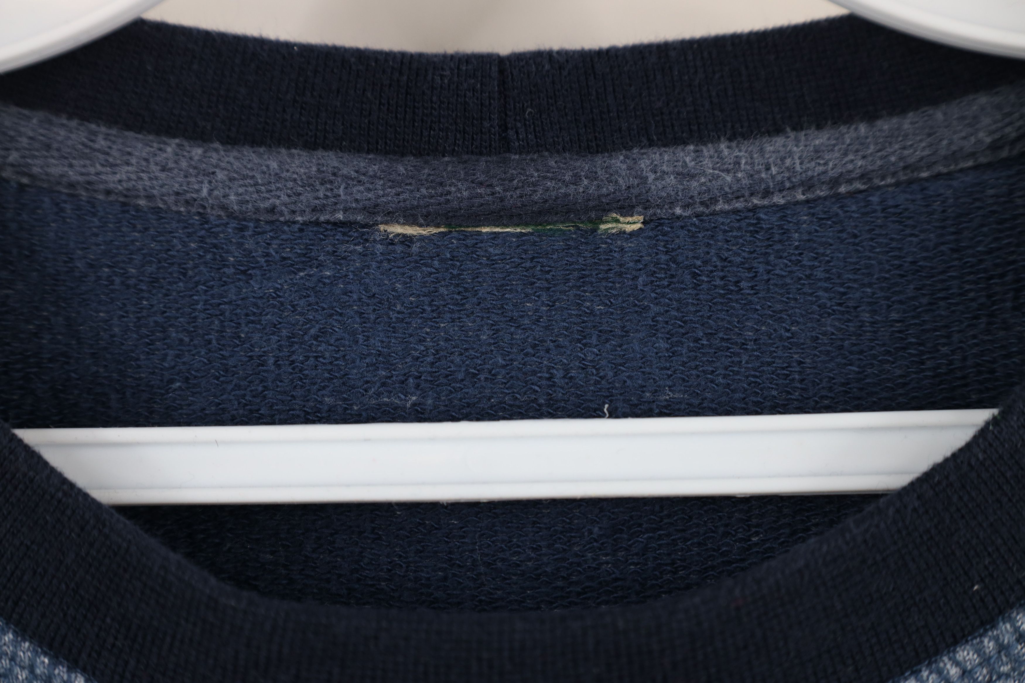 Vintage Vintage 90s Streetwear Double V Crewneck Sweatshirt Blue Size US XL / EU 56 / 4 - 8 Thumbnail