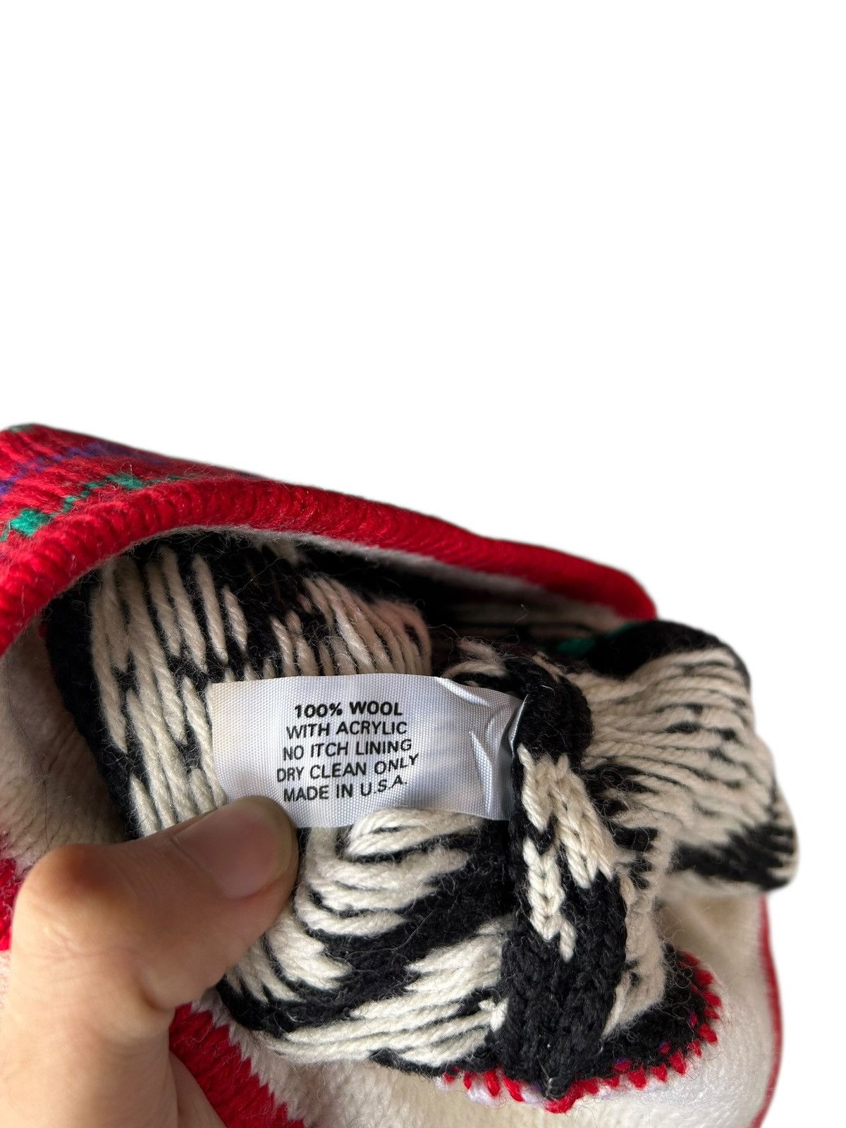 Japanese Brand × Kapital × Vintage Vintage Crochet Knitt Made in Usa Wool Beanie Hats Size ONE SIZE - 6 Thumbnail