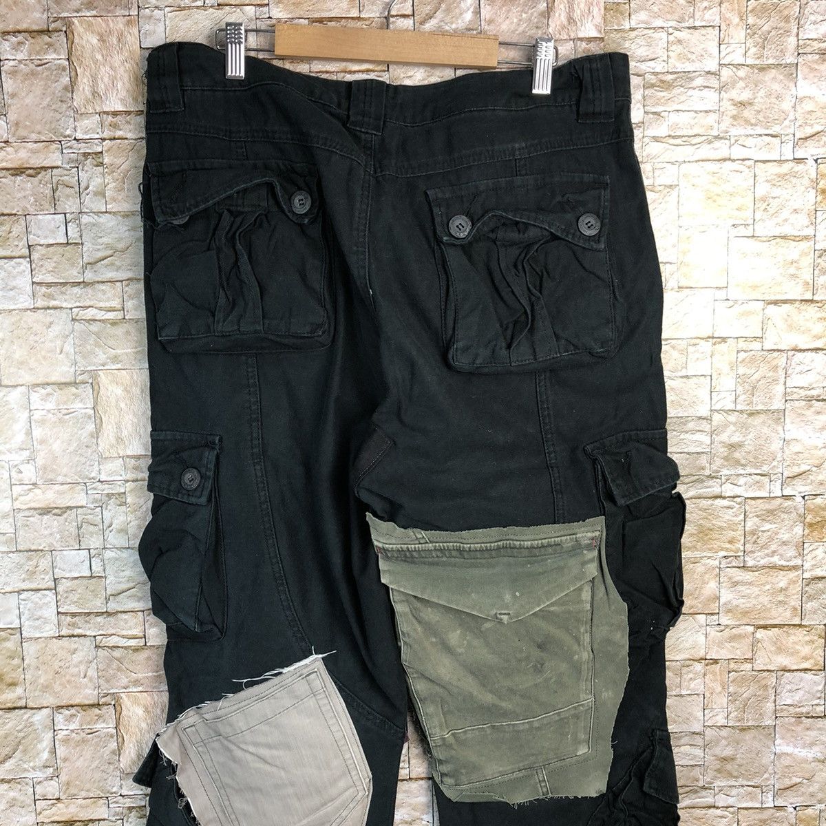 Japanese Brand Matchstick Black Cargo Multipocket Pants #A145 Size US 34 / EU 50 - 19 Thumbnail
