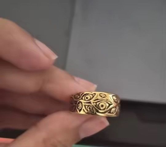 Jewelry "All-Seeing Eyes" Gothic Band Ring (Size 6-13) Size ONE SIZE - 1 Thumbnail