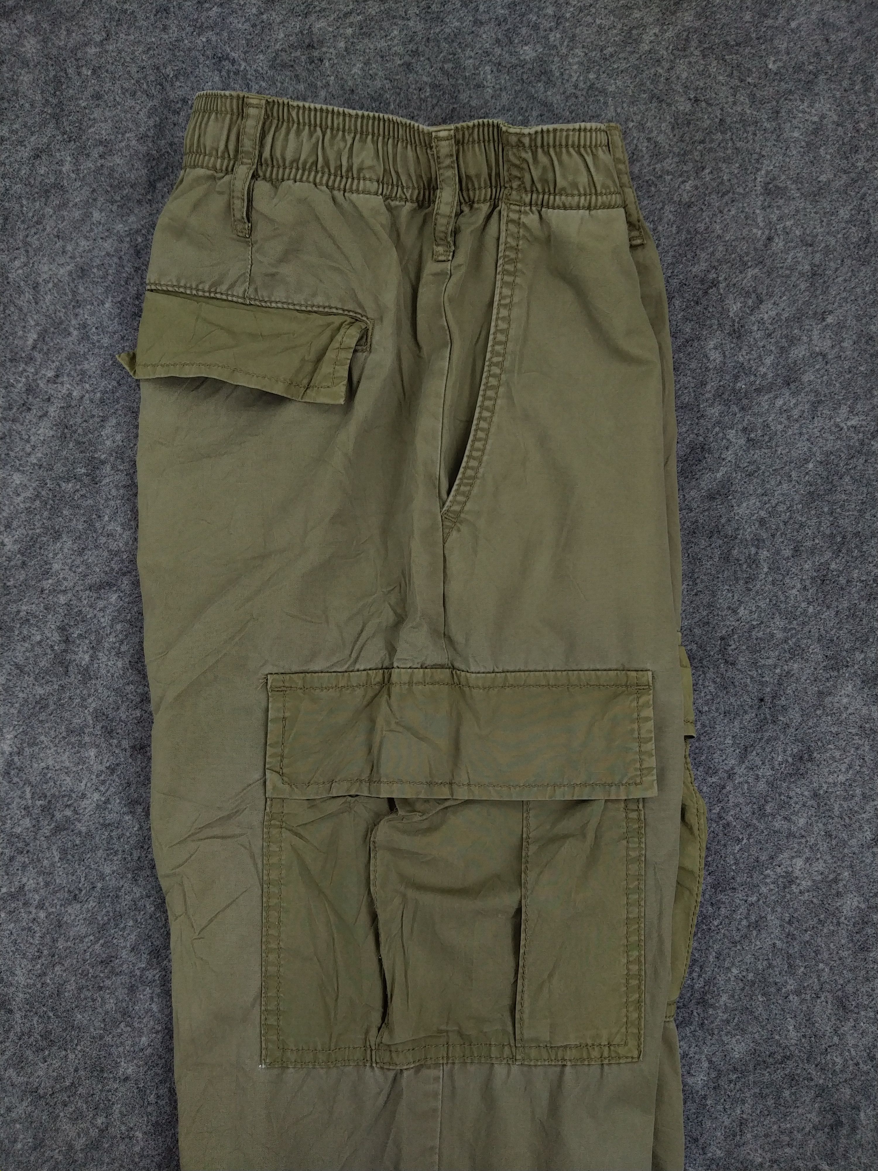 GU Elastic/Drawstring Waist Japanese Brand Cargo Pants -CP063 Size US 30 / EU 46 - 3 Thumbnail