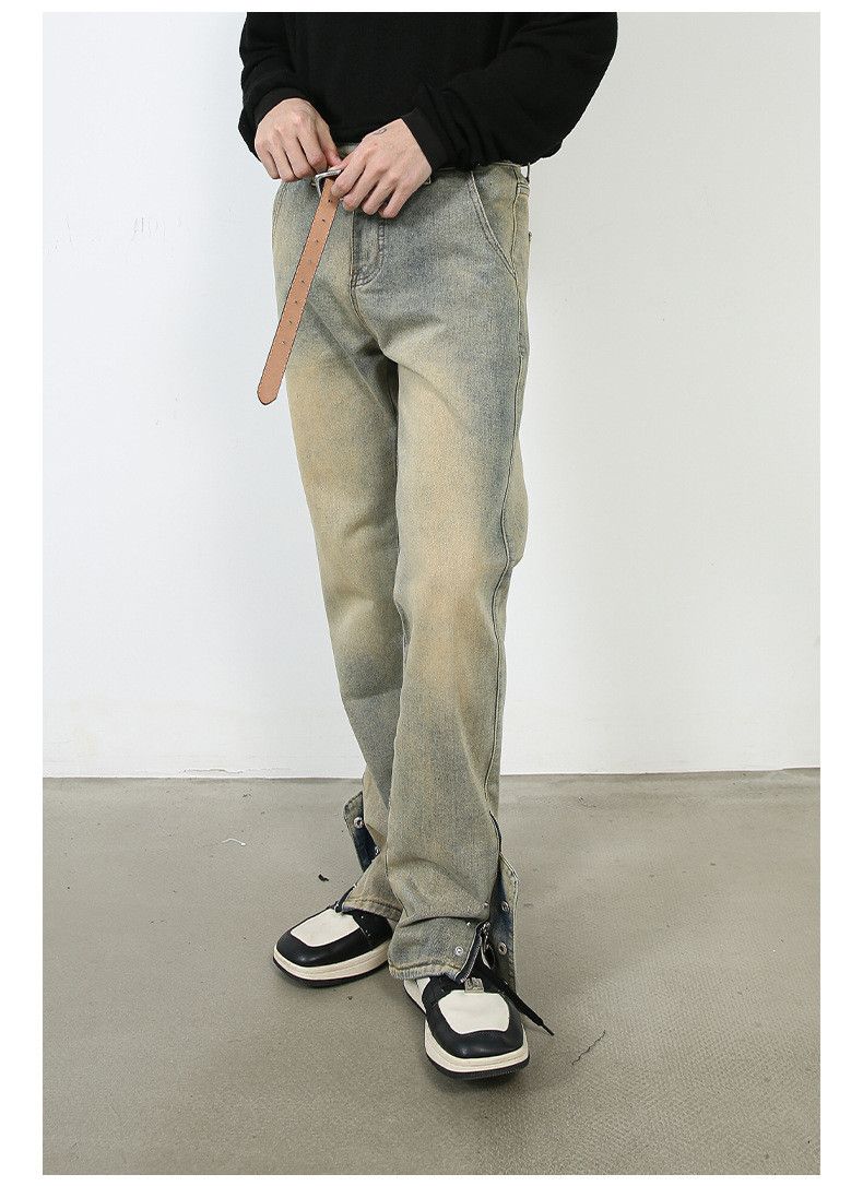 Japanese Brand × Jean Washed distressed side zip straight jeans Size US 32 / EU 48 - 5 Thumbnail