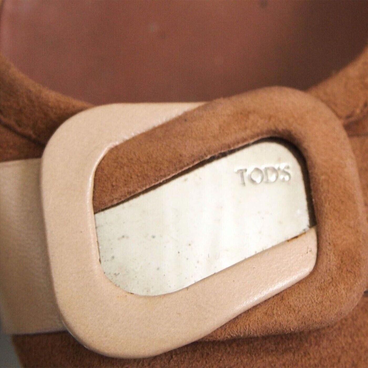 Tod's Tod's Heels Brown Suede Womens US 7 EU 37 Size US 7 / IT 37 - 4 Thumbnail