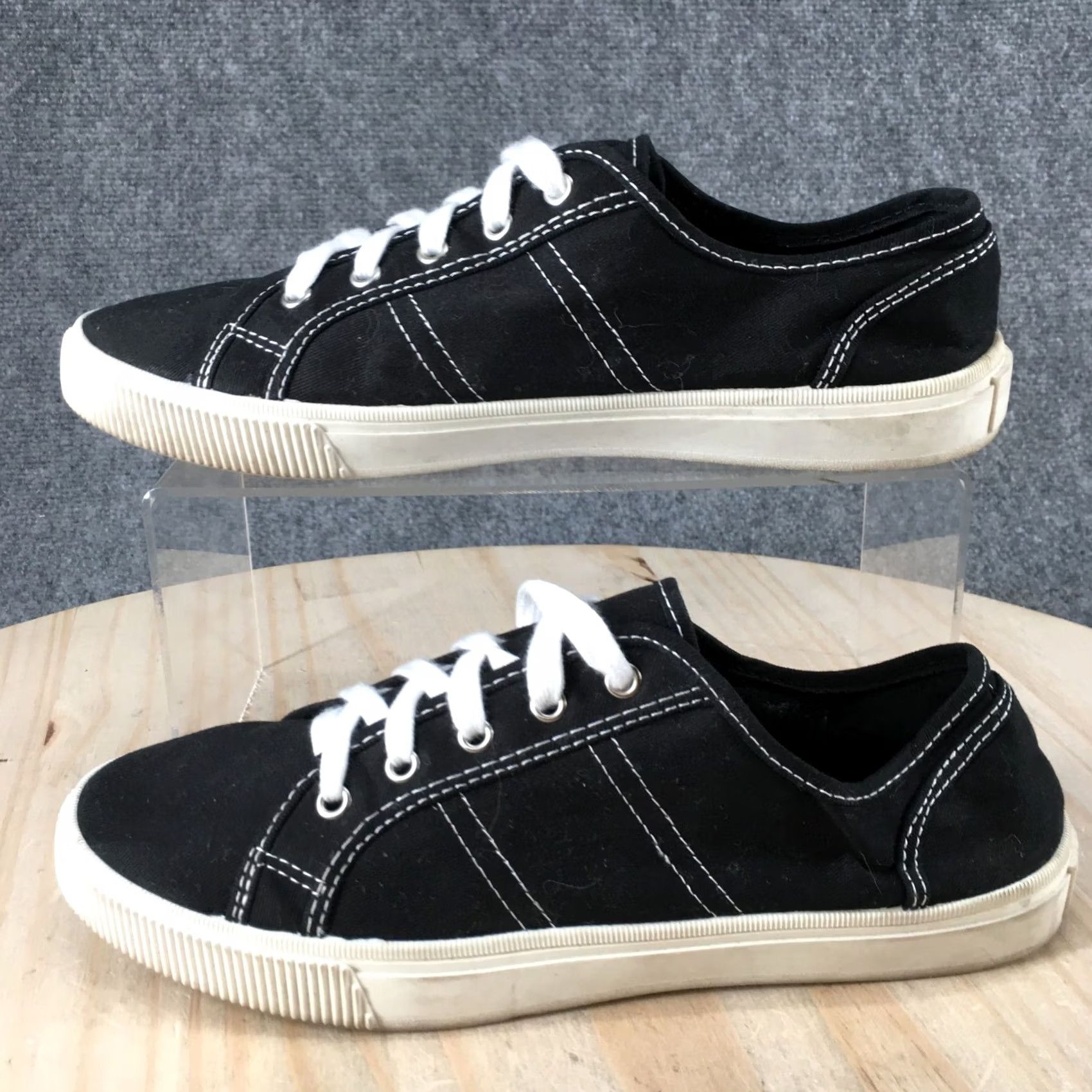 H&M H&M Shoes Ladies 8 Low Top Lace Up Trainers Canvas Casual Black Sneakers Size M / US 6-8 / IT 42-44 - 2 Thumbnail