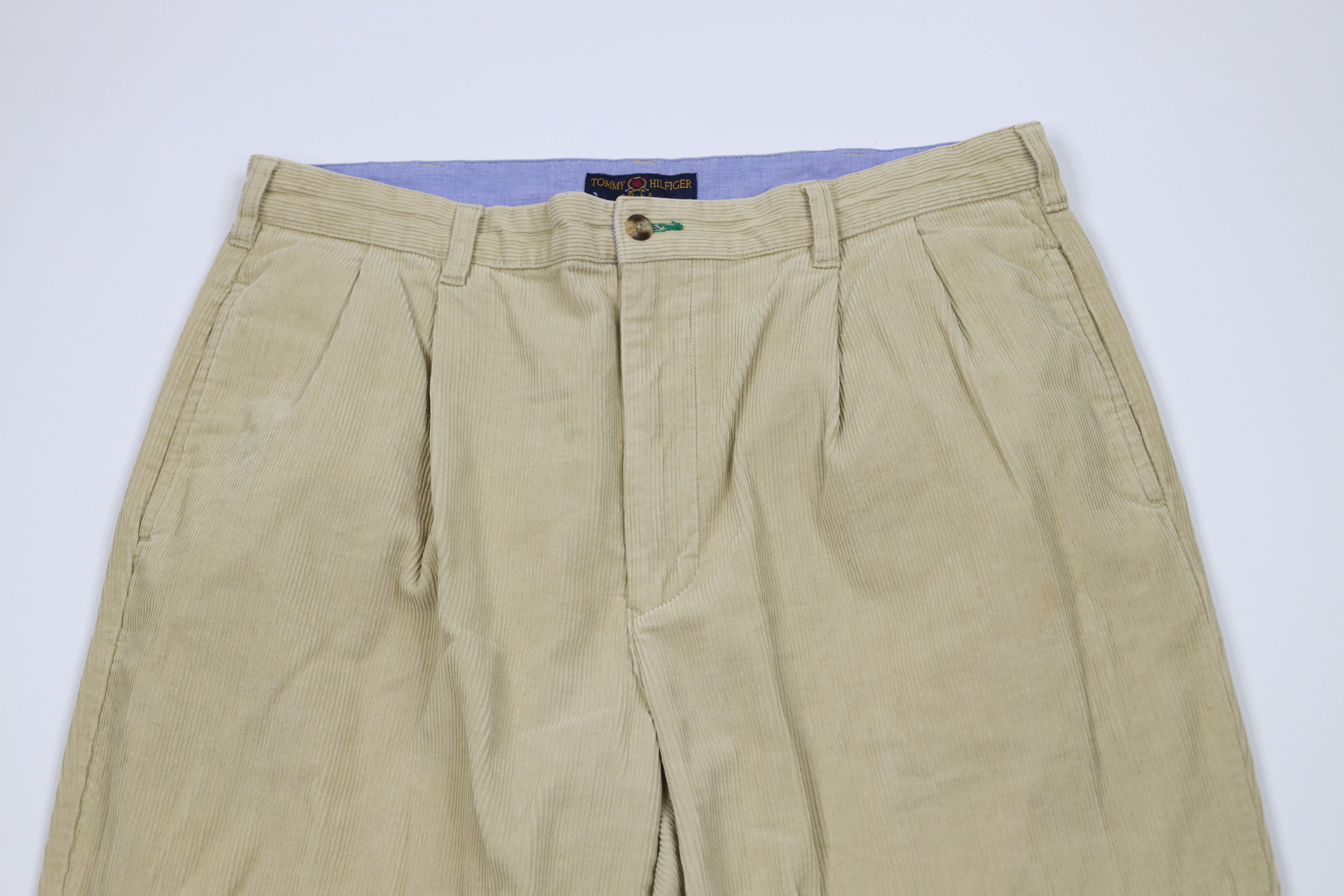 Tommy Hilfiger Vintage 90s Tommy Hilfiger Golf Wide Leg Corduroy Pants Size US 36 / EU 52 - 2 Thumbnail