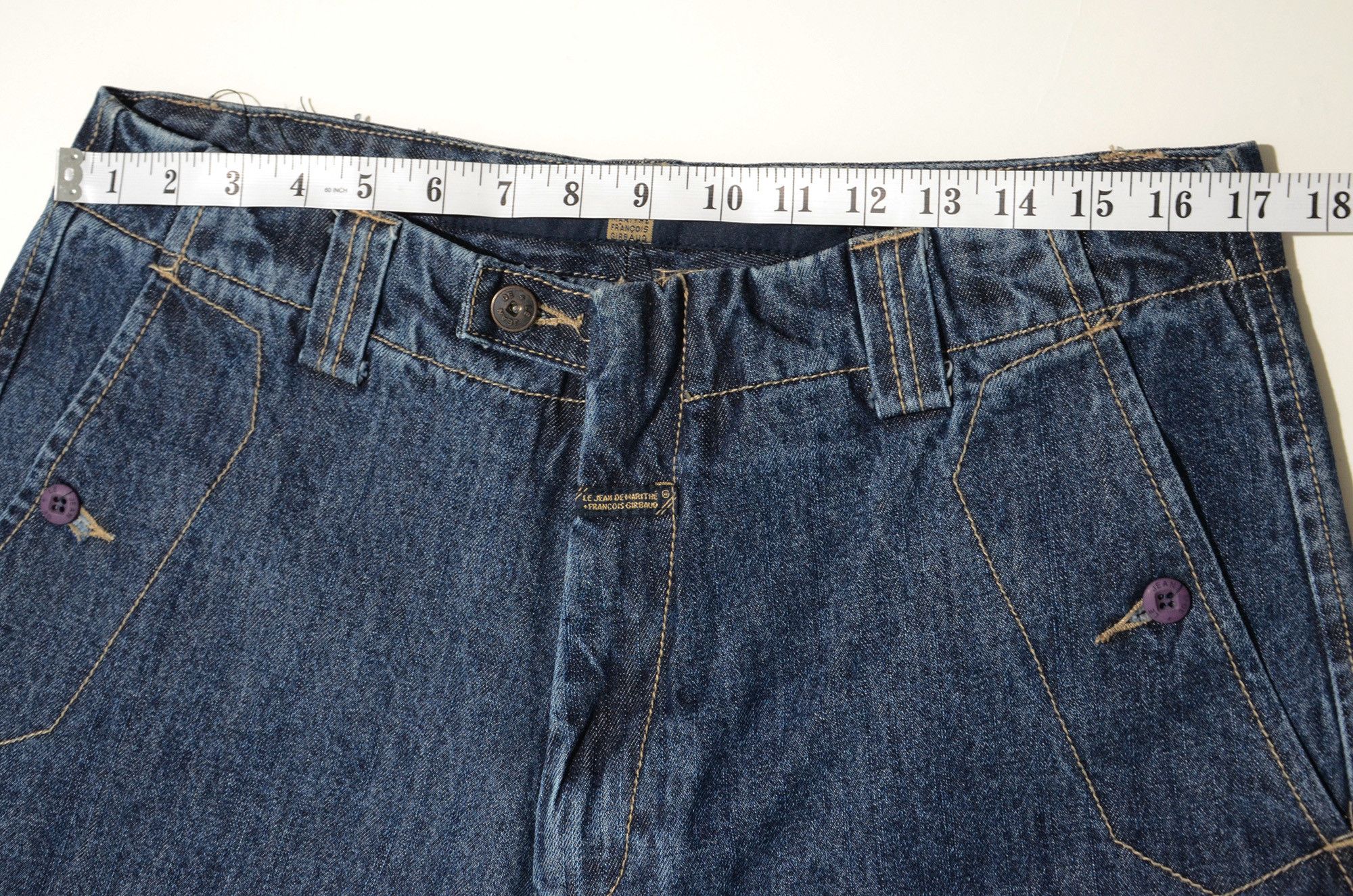Marithe + Francois Girbaud M+FG Long Denim Shorts W34 Y2K Hip Hop 2006 Rare Craft Size US 34 / EU 50 - 12 Thumbnail