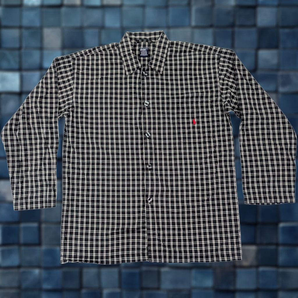 Polo Ralph Lauren VINTAGE Polo Ralph Lauren Shirt Mens S Green Plaid Check Lightweight Cotton Button Full Button Closure Sleepwear Size US S / EU 44-46 / 1 - 1 Thumbnail