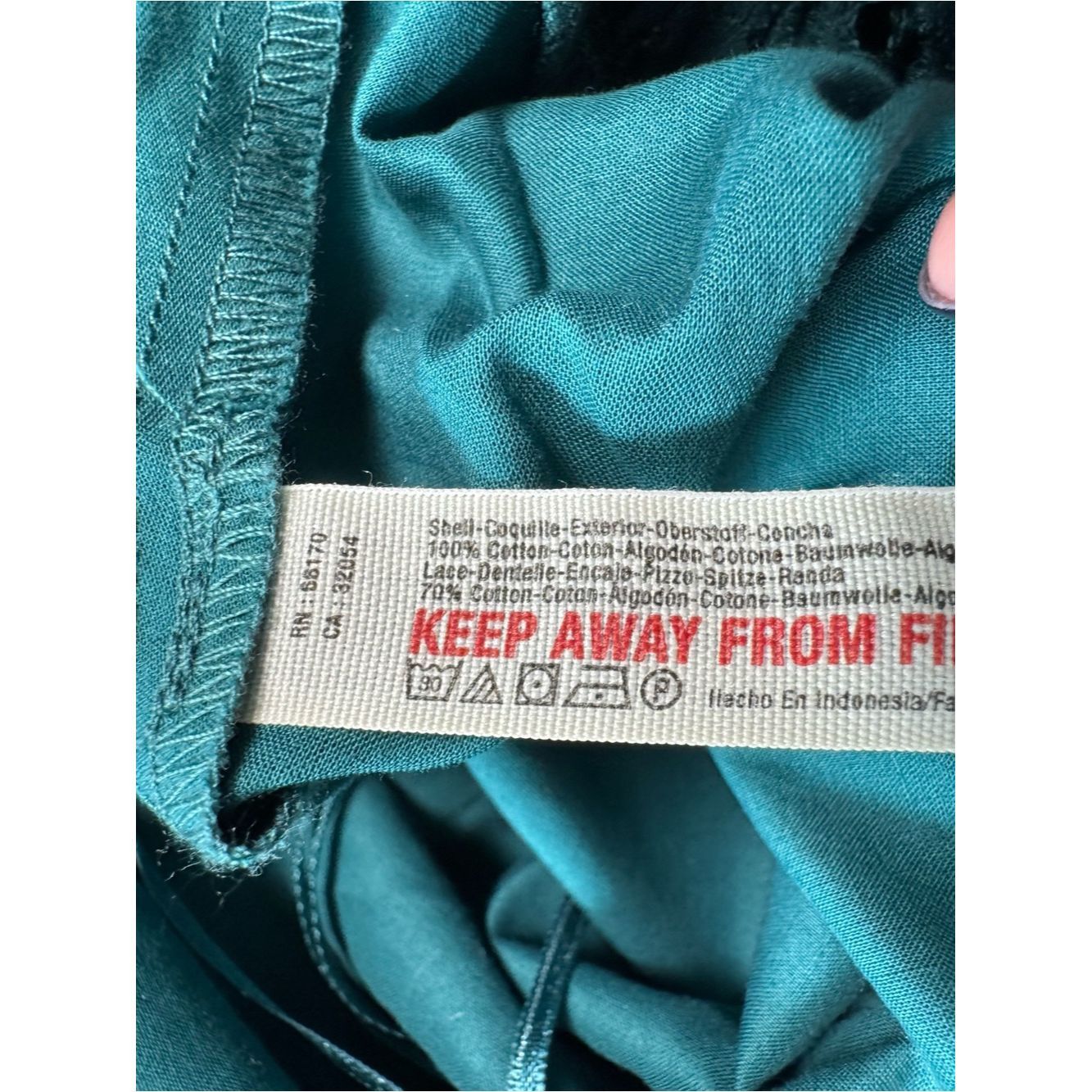 Free People New Free People Teal Calico Trapeze Cotton Dress Size M Size M / US 6-8 / IT 42-44 - 7 Thumbnail