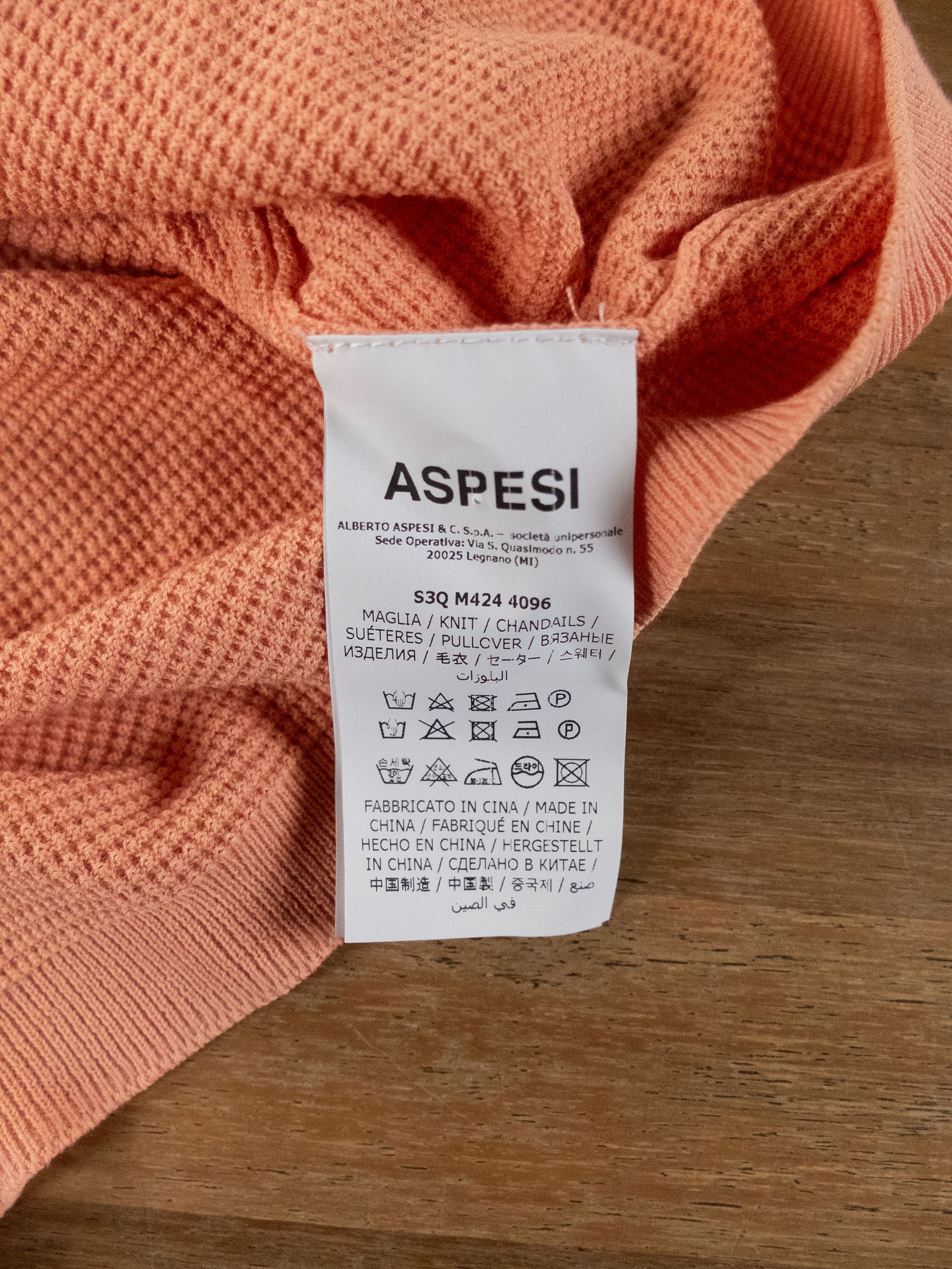 Aspesi ASPESI salmon pink knit cotton t-shirt Size XL / 52 IT q Size US XL / EU 56 / 4 - 6 Thumbnail