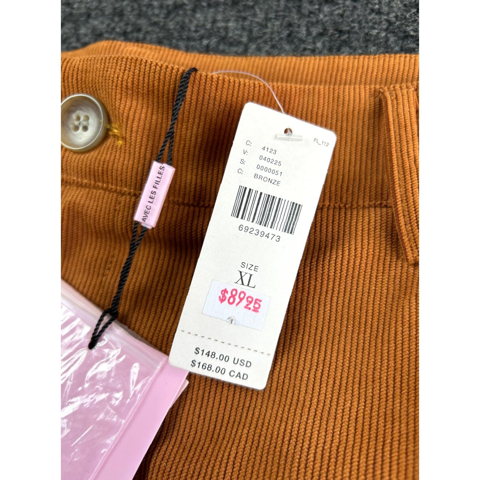 Anthropologie Anthropologie Pants Flare Wide-Leg XL Brown Corduroy With Pockets Vintage No Size 40" / US 18 - 5 Thumbnail
