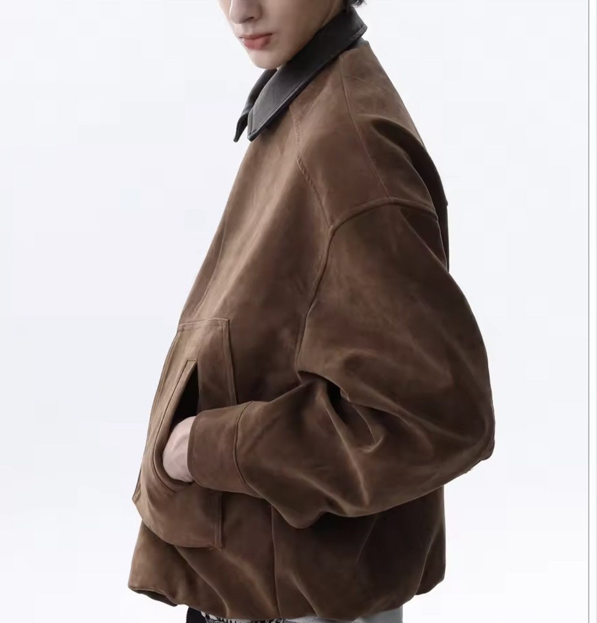 Japanese Brand Toggle Button Collar Pu Leather Jacket Size US XXL / EU 58 / 5 - 8 Thumbnail