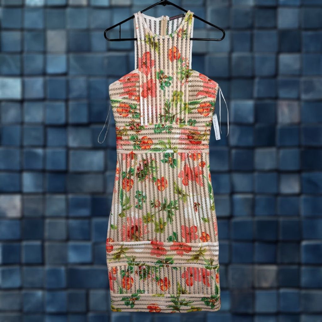 Vintage Issue New York Women's Floral Printed Dress Size 4 Red Casual Size S / US 4 / IT 40 - 1 Thumbnail
