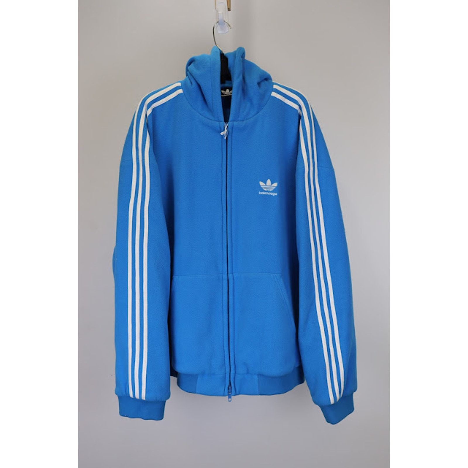 Adidas × Balenciaga o1rshd1 Fleece Hoodie in Blue Size US XS / EU 42 / 0 - 1 Thumbnail