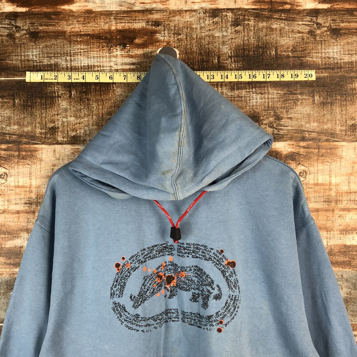 Ecko Unltd. Ecko Unltd vintage ripped baggie Blue Hoodie #A1957 Size US M / EU 48-50 / 2 - 4 Thumbnail