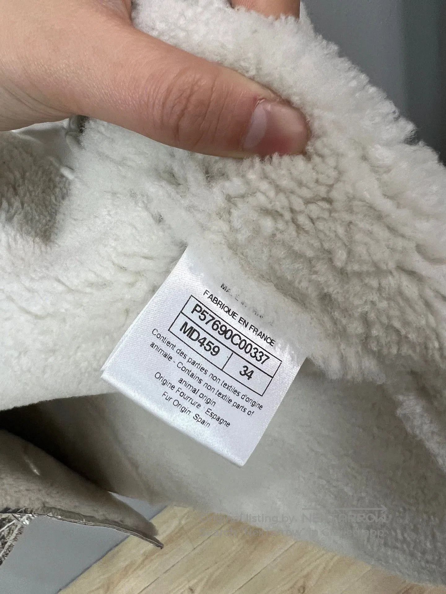 Chanel Chanel Silver Spliced Lamb Wool Coat. Size XXS / US 00 / IT 34 - 5 Thumbnail