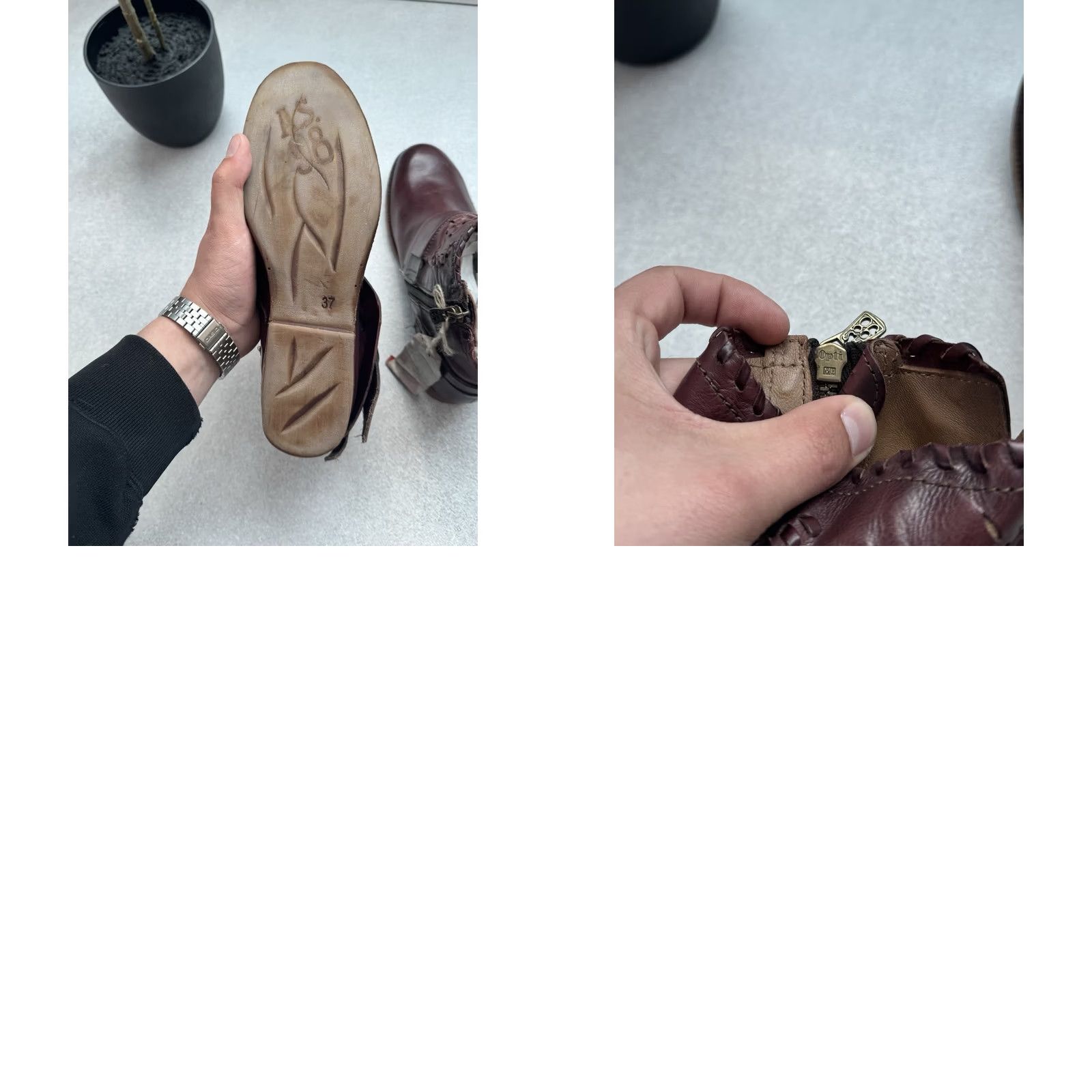A.S.98 VINTAGE A.S 98 Airstep Ankle Leather Burgundy Boots Women US 6.5 37 Size Leather Burgundy 80s 90s Biker Bohemian A.S98 Shoes Size US 7 / IT 37 - 9 Thumbnail