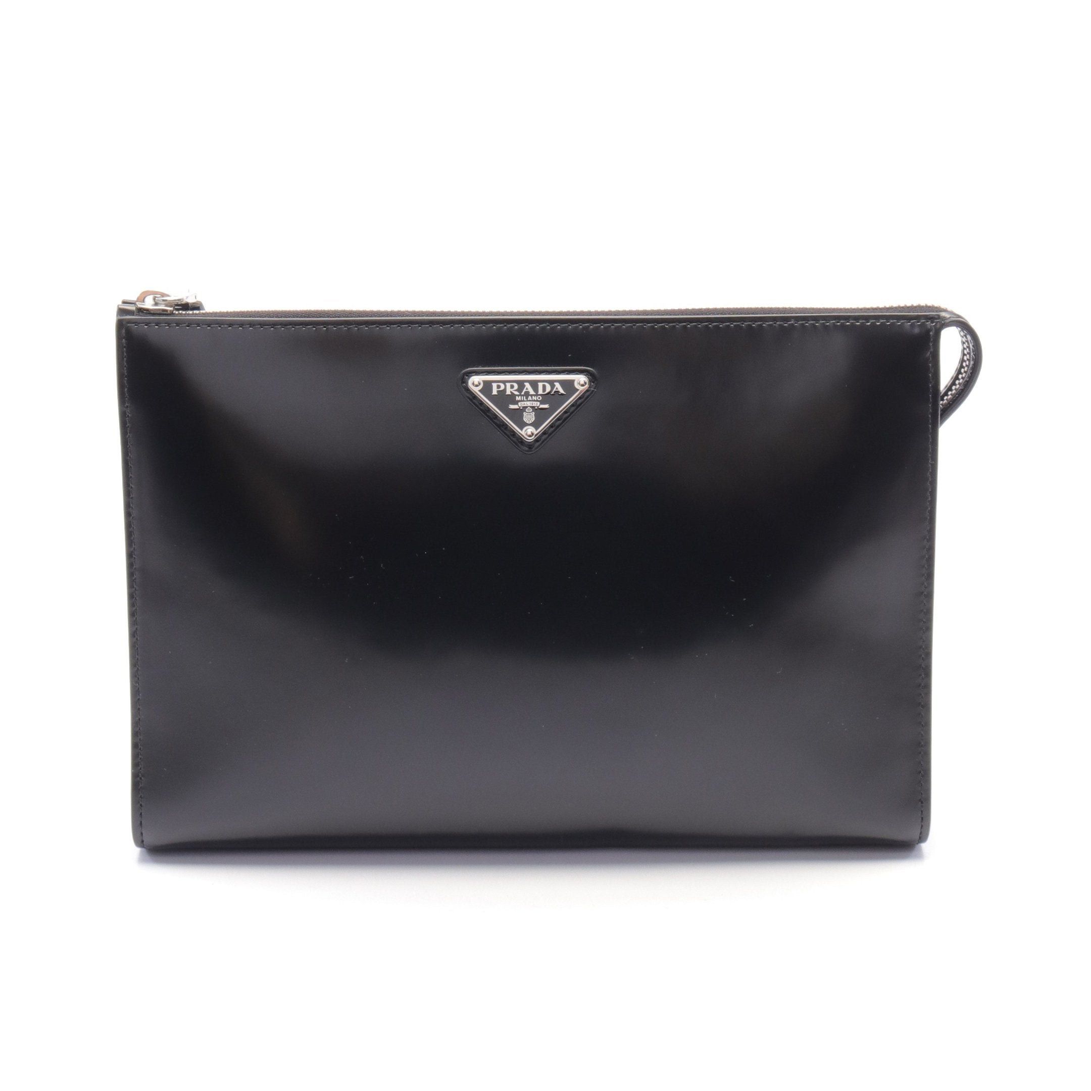 Prada Prada Clutch Bag Leather Black Size ONE SIZE - 1 Thumbnail