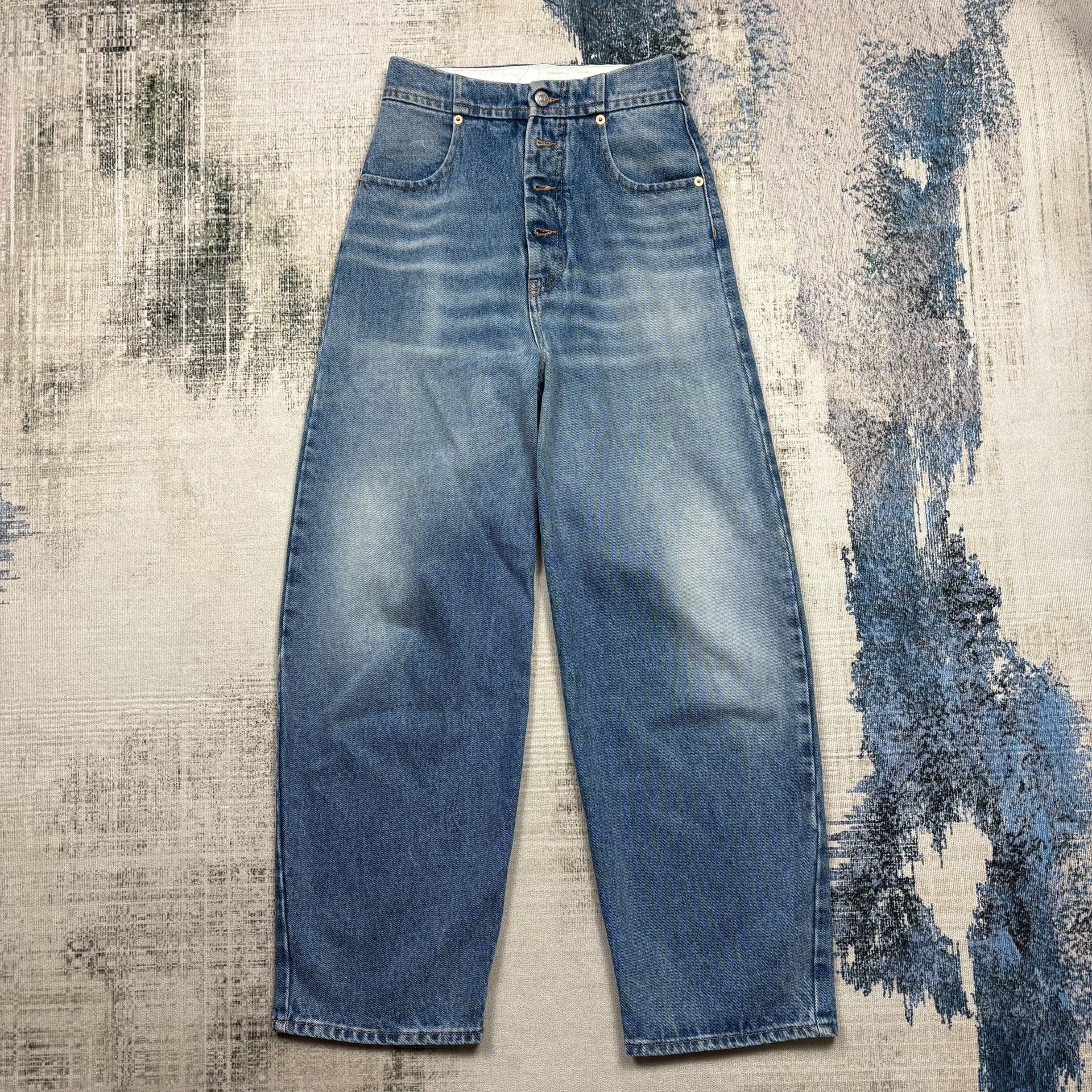 MM6 MM6 Maison Margiela FW21 Distressed Denim Jeans Size 38" / US 16 / IT 52 - 1 Thumbnail