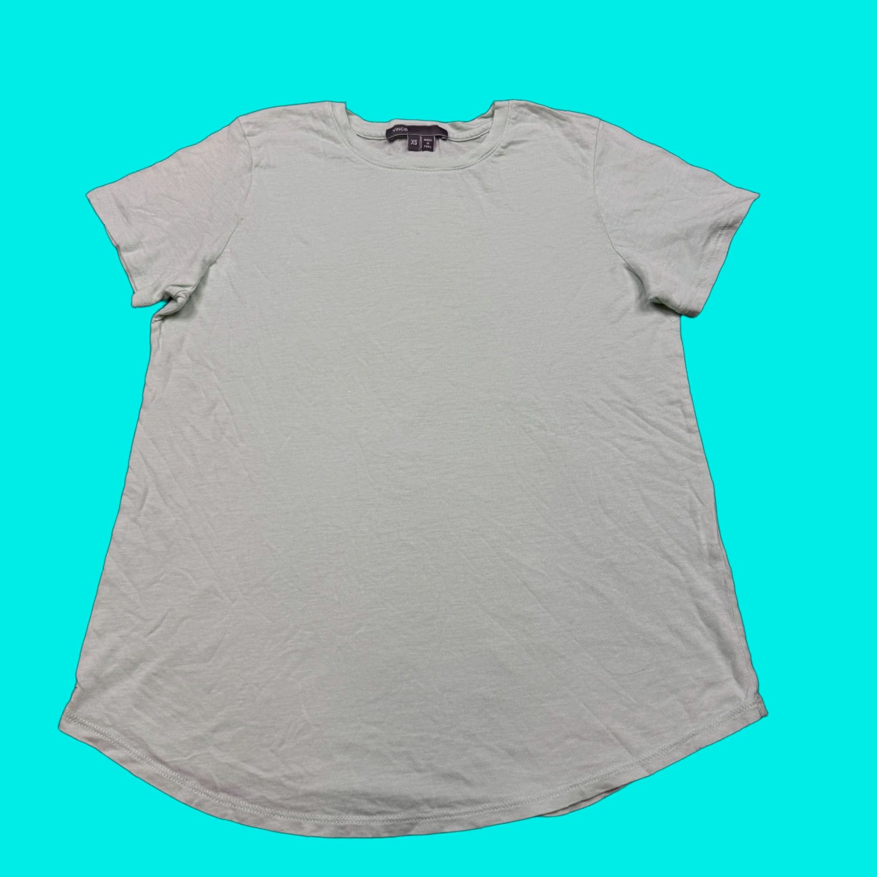Vince Vince T Shirt Women's XS Green Short Sleeve Desinger Stretch Tee Shirt Size XS / US 0-2 / IT 36-38 - 1 Thumbnail
