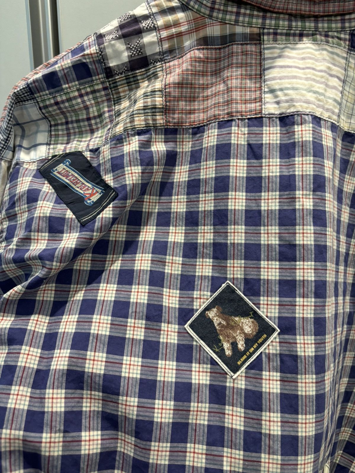 Designer × Karl Helmut × Vintage Karl Helmut patchwork button up shirt Size US XL / EU 56 / 4 - 5 Thumbnail
