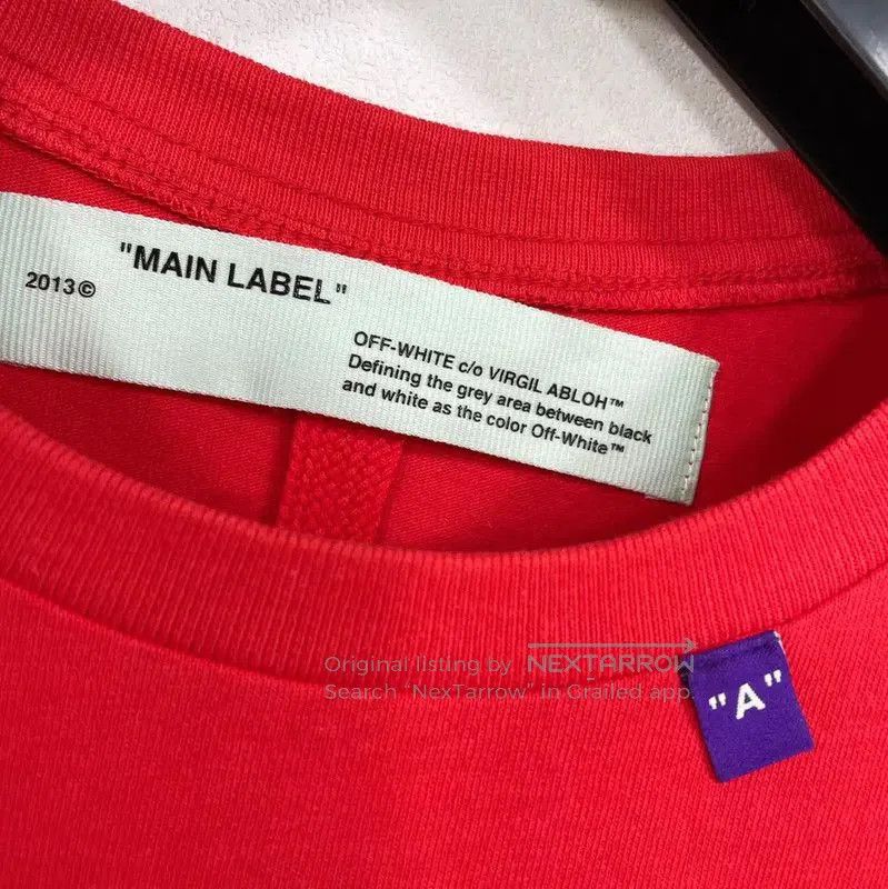 Off-White Off-White Red Graphic Cotton T-shirt for Men . Size US S / EU 44-46 / 1 - 4 Thumbnail