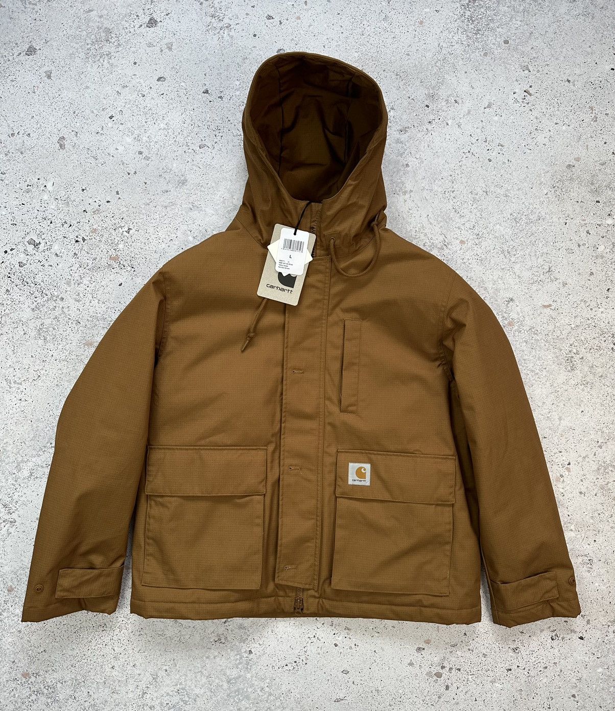 Carhartt × Carhartt Wip NEW! Carhartt WIP Valley Hooded Jacket Winter Men Brown L Size US L / EU 52-54 / 3 - 1 Thumbnail