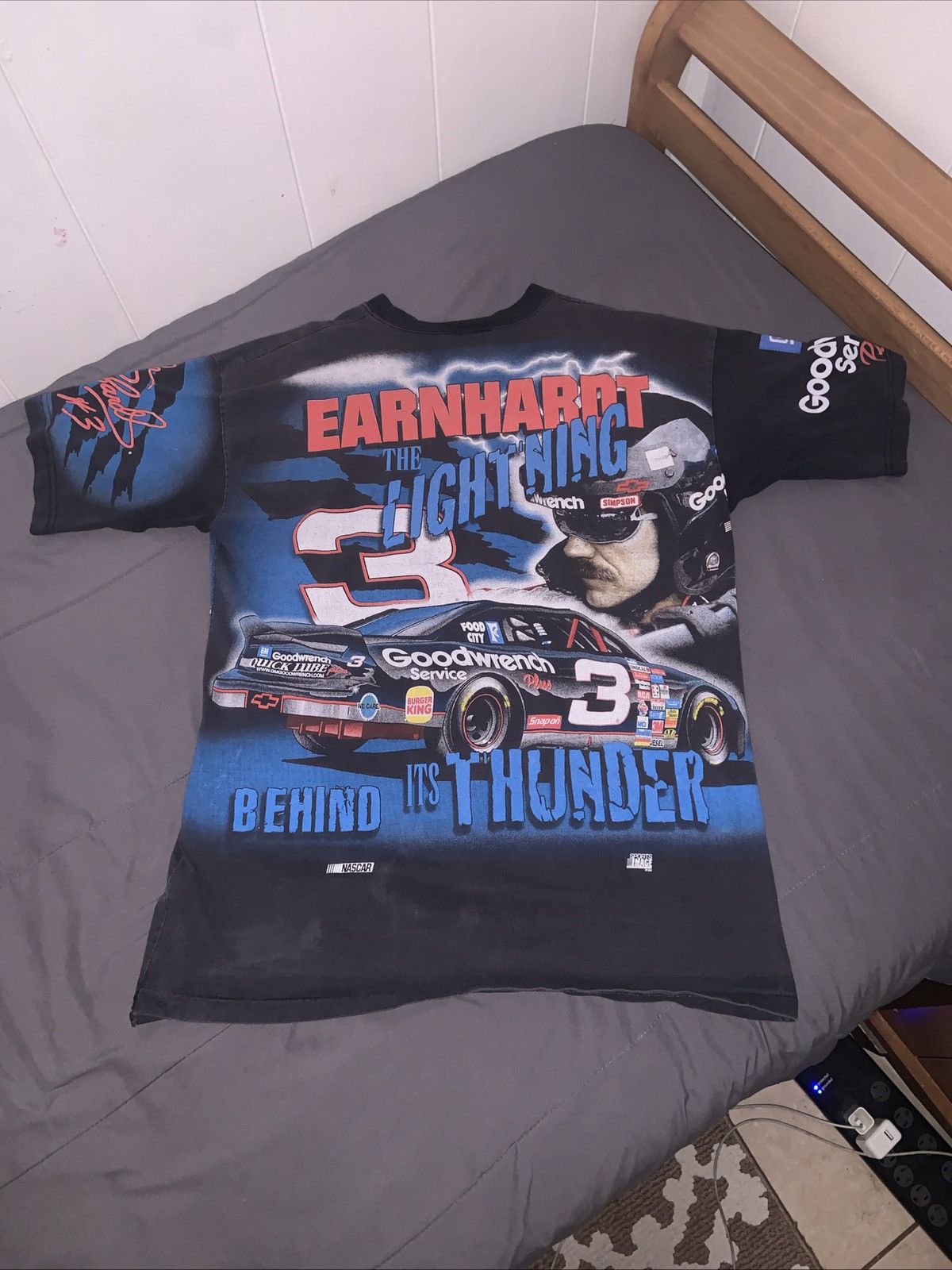 NASCAR Vintage 90s Single Stitch Dale Earnhardt SR AOP Size Large Size US L / EU 52-54 / 3 - 2 Thumbnail