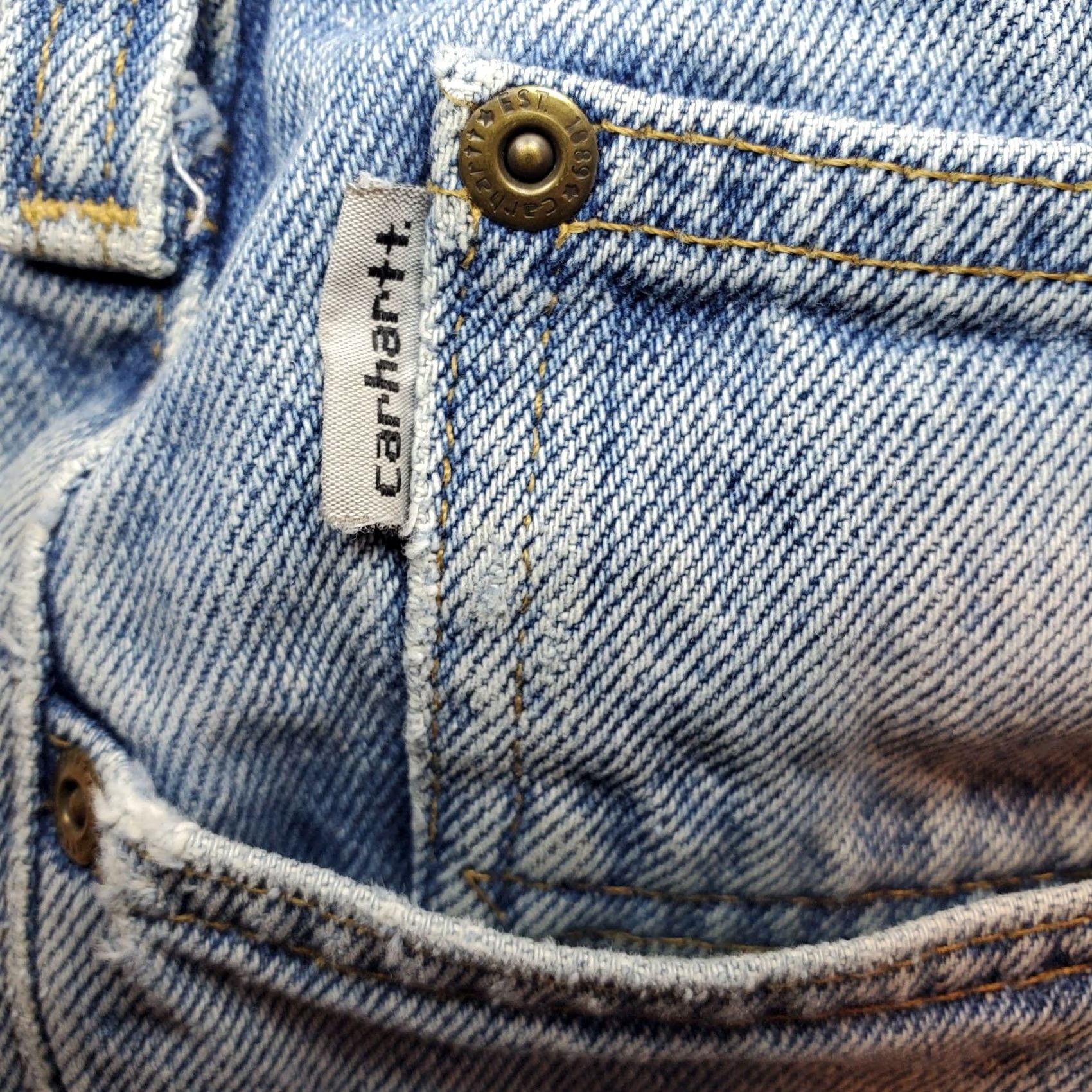 Carhartt VINTAGE Carhartt Shorts Unisex Boyfriend 36/14 Blue Denim Jean Street 90s Womens Mens Women Girls Boys Size US 36 / EU 52 - 4 Thumbnail