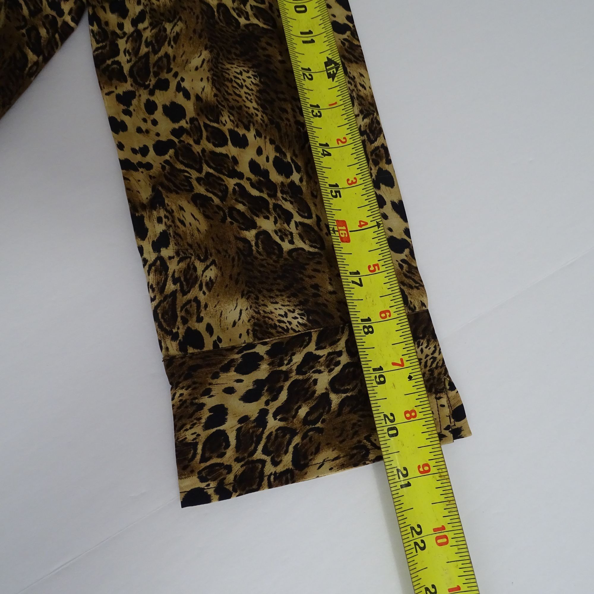 Vintage Allison Taylor Leopard An Print Silk Shirt Dress Size M Size M / US 6-8 / IT 42-44 - 9 Thumbnail